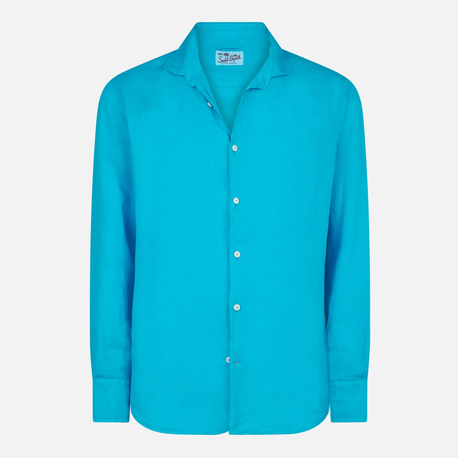 Pamplona turquoise linen shirt - Image 4