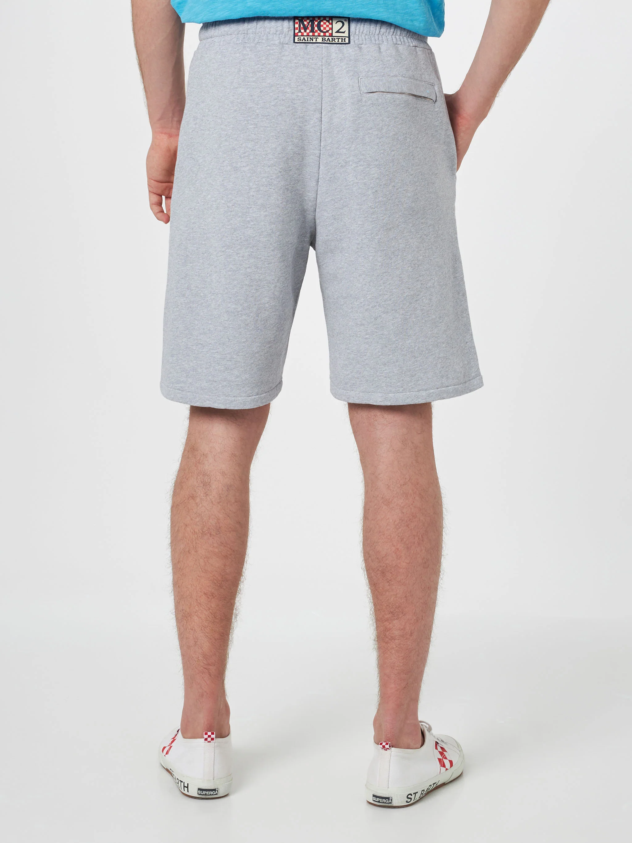 Randle grey mélange cotton bermuda shorts - Image 2