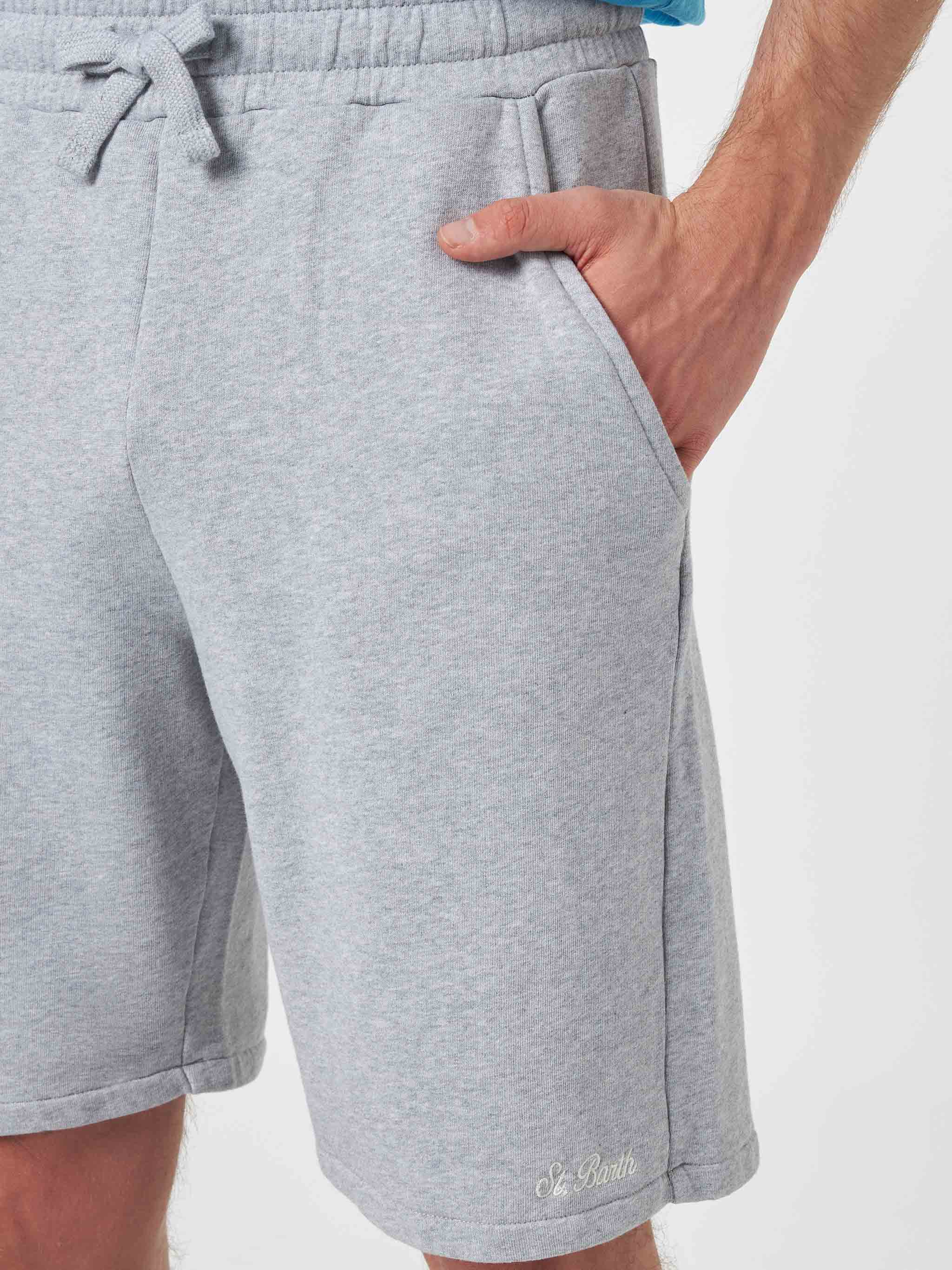 Randle grey mélange cotton bermuda shorts - Image 3