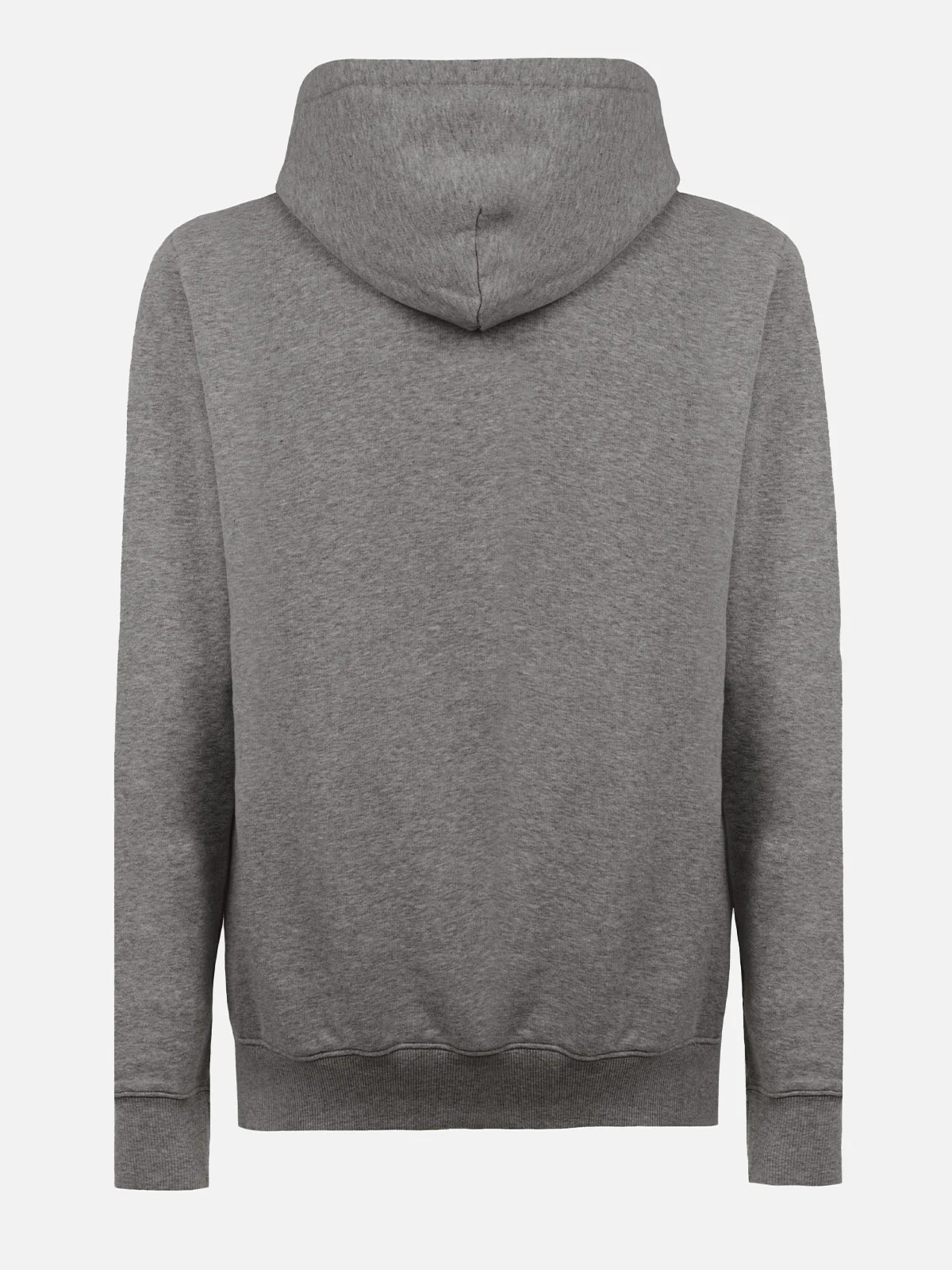 Tribeca cotton sweatshirt in grey melange solid color with logo embroidery - Image 6