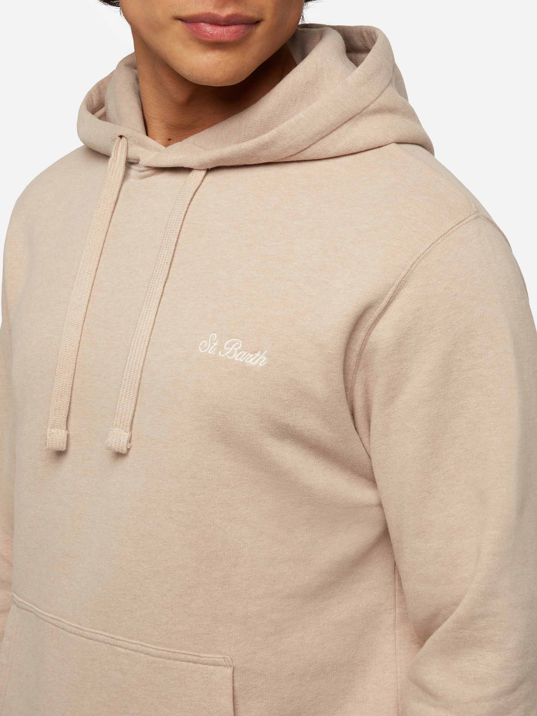 Mélange beige sweatshirt Tribeca with St. Barth embroidery - Image 2