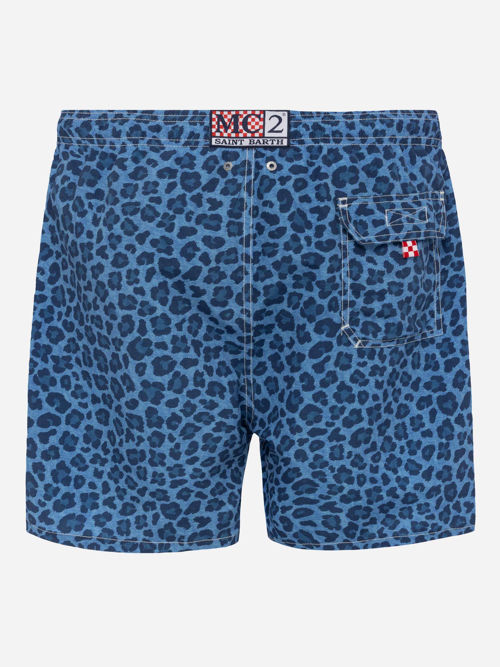 Gustavia denim animal print swim shorts - Image 2