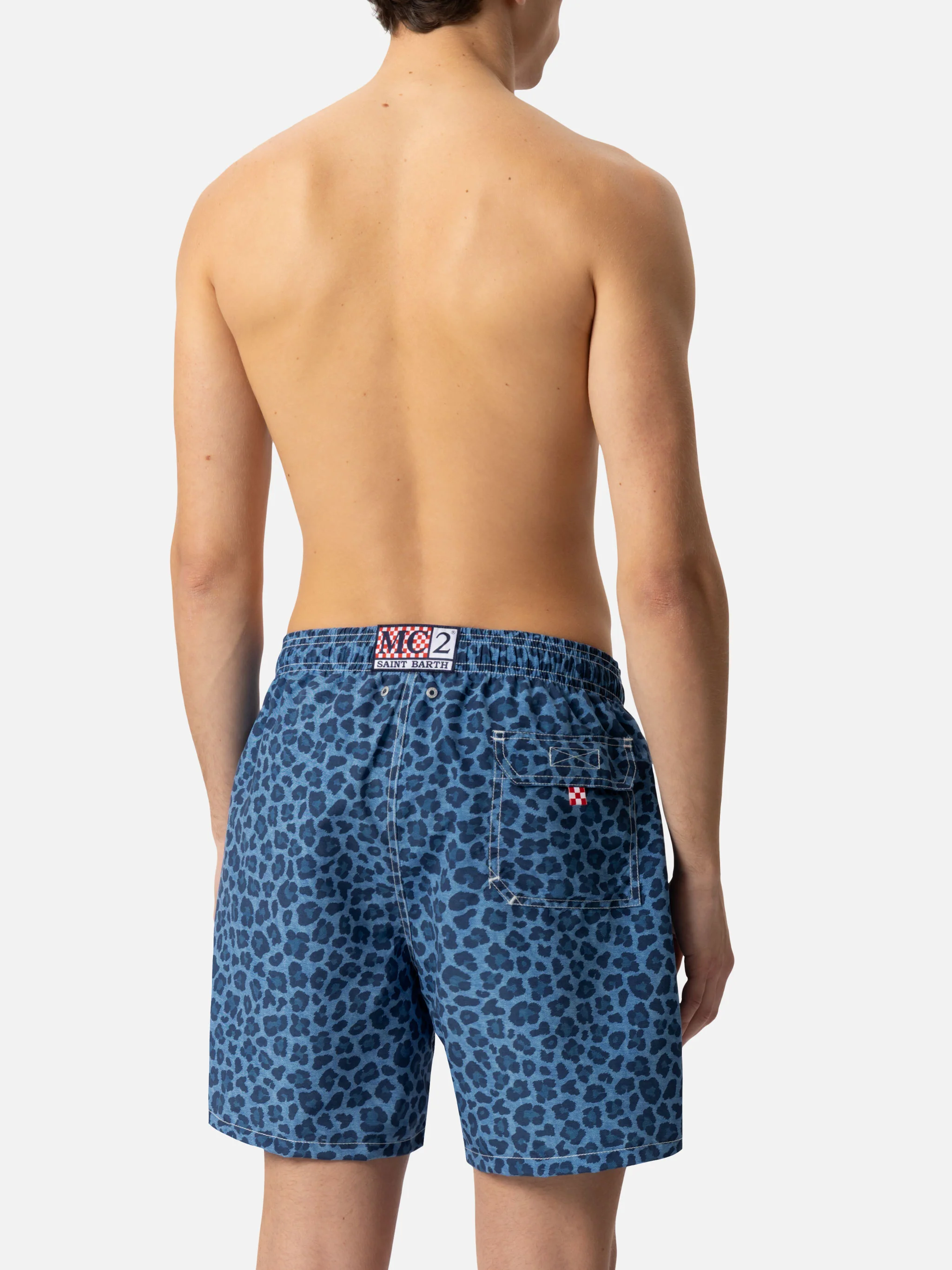 Gustavia denim animal print swim shorts - Image 7