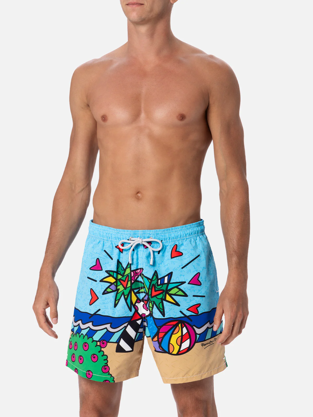 Gustavia multicolor Romero Britto Miami Beach placed print swim shorts | Special Edition - Image 3