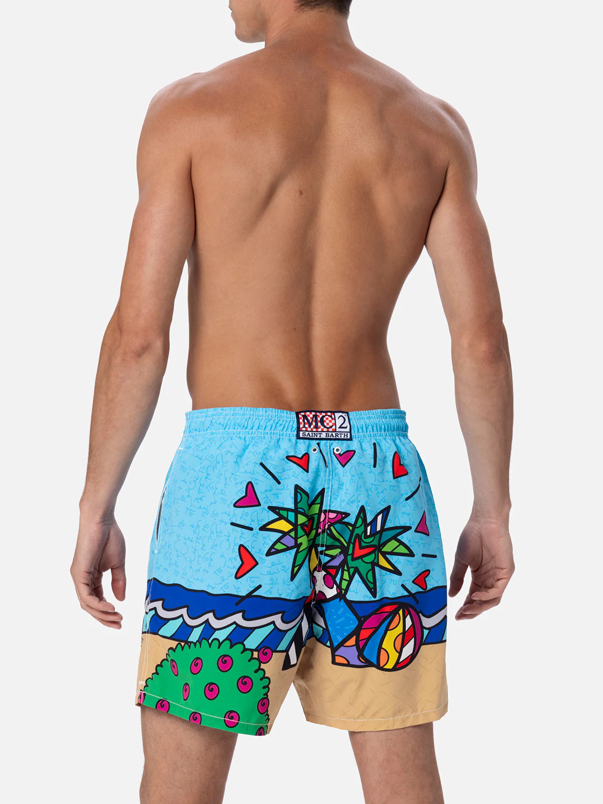 Gustavia multicolor Romero Britto Miami Beach placed print swim shorts | Special Edition - Image 5