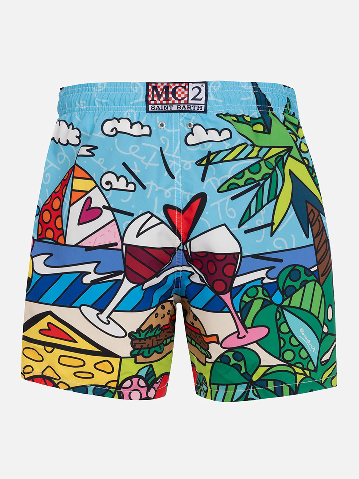 Gustavia multicolor Romero Britto Very Miami placed print swim shorts | Special Edition - Image 2