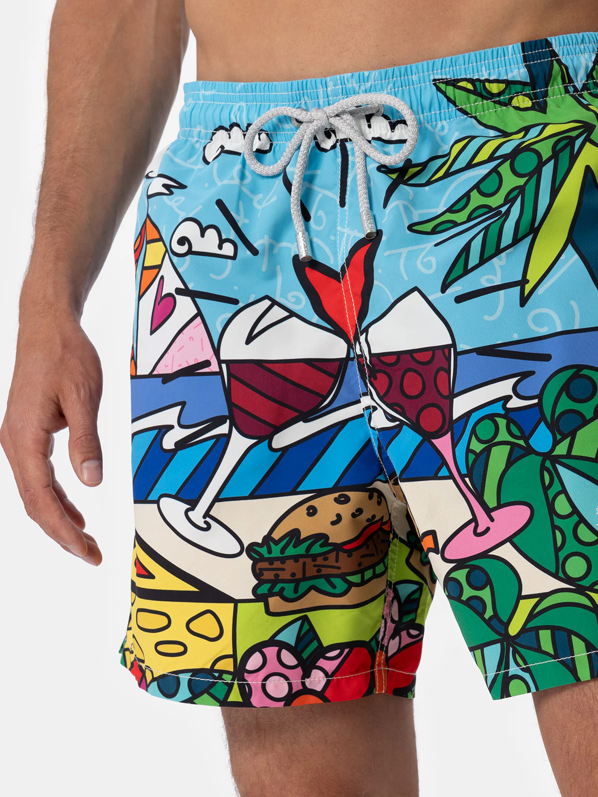 Gustavia multicolor Romero Britto Very Miami placed print swim shorts | Special Edition - Image 3