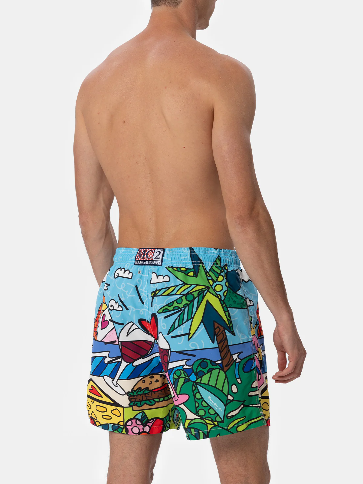 Gustavia multicolor Romero Britto Very Miami placed print swim shorts | Special Edition - Image 5