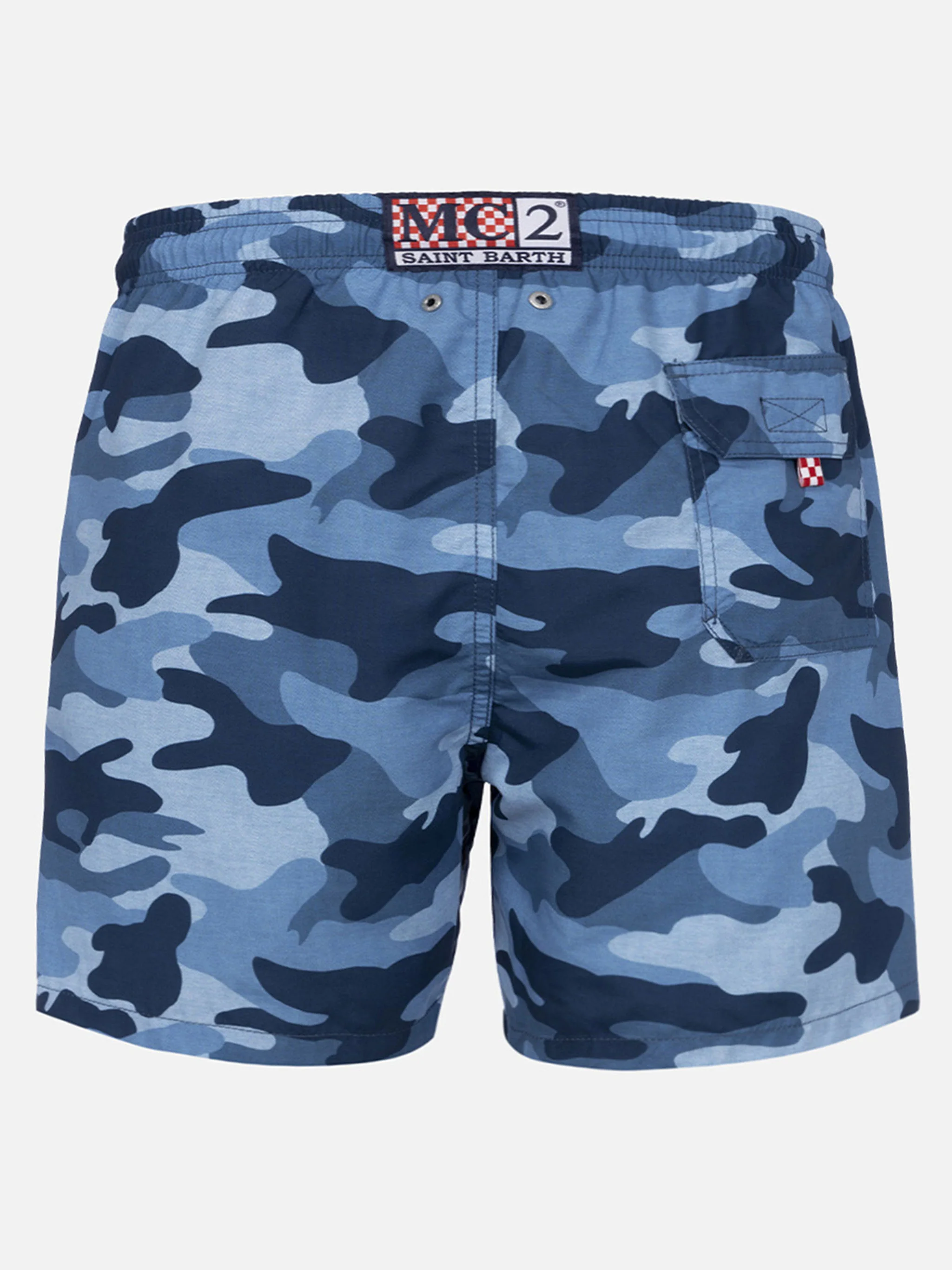 Gustavia swim shorts with denim camouflage pattern - Image 2
