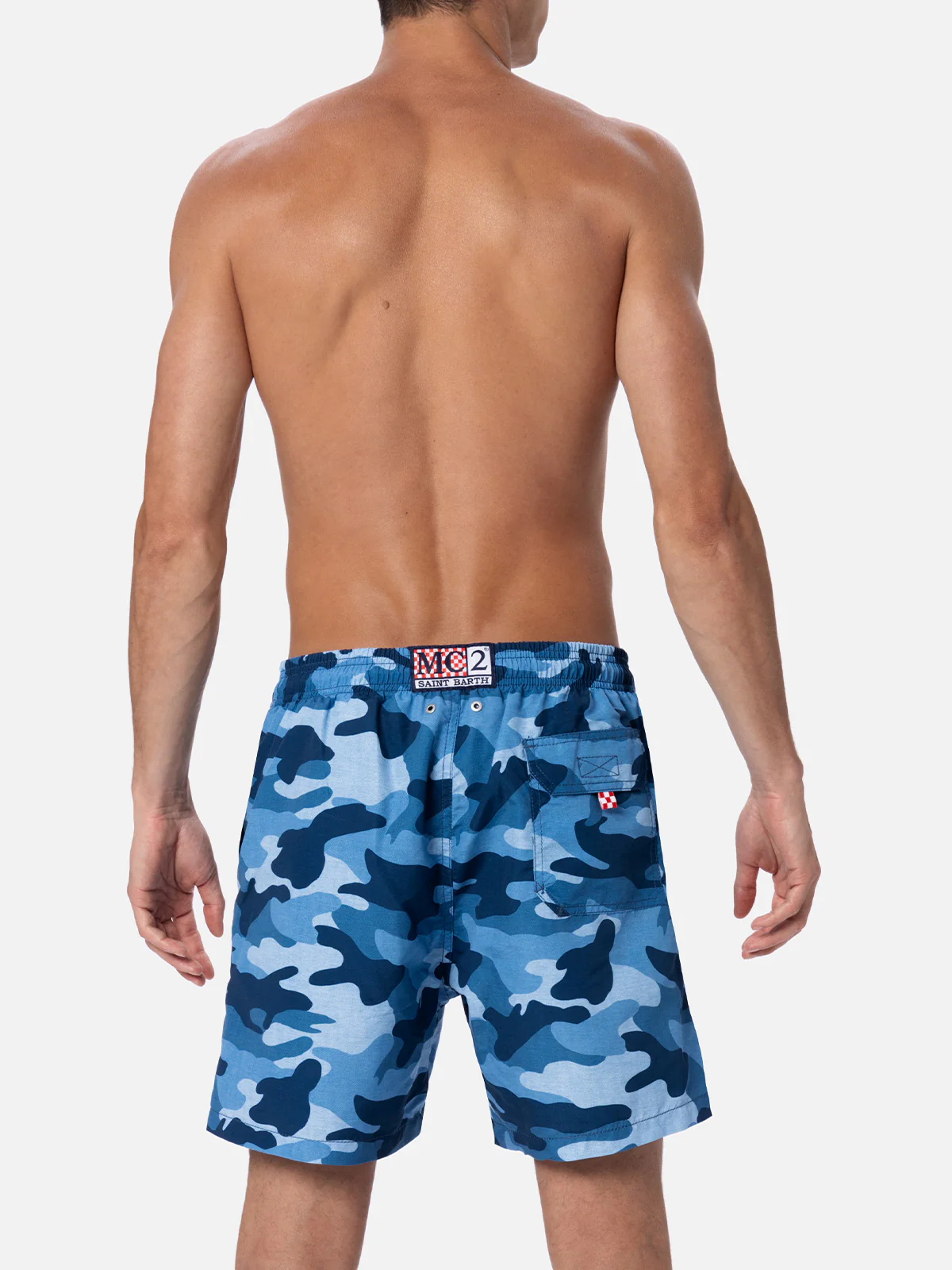 Gustavia swim shorts with denim camouflage pattern - Image 5