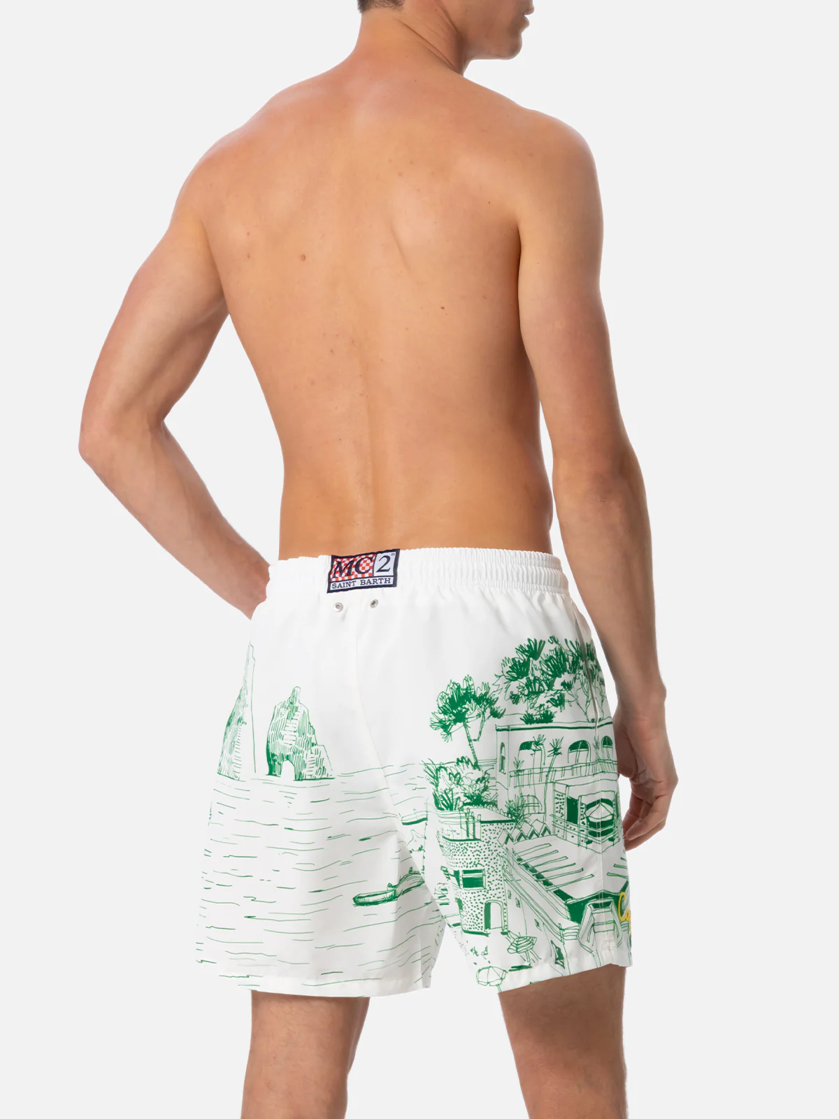 Gustavia white Faraglioni placed print swim shorts - Image 4