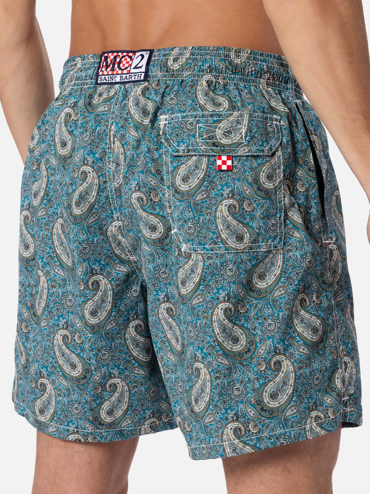 Gustavia swim shorts with cashmere print | Made with Liberty Fabric - Image 4