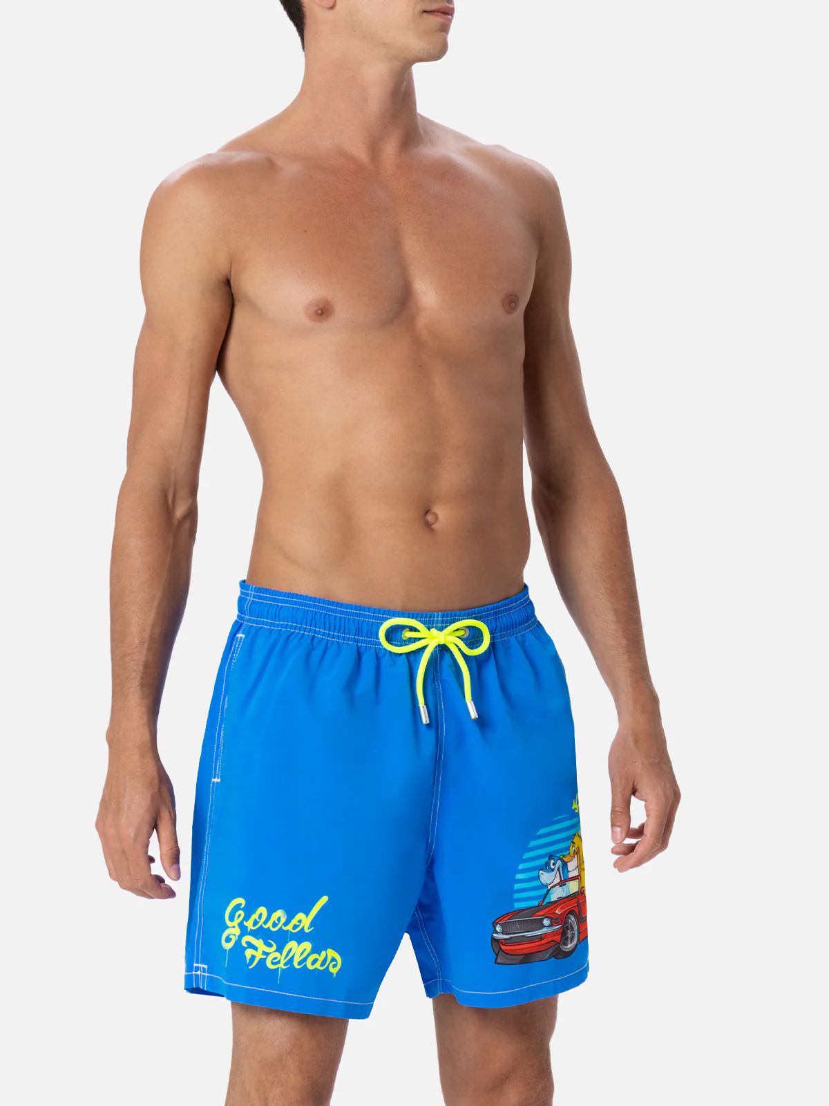 Gustavia green Cryptopuppets Good Fellas placed print swim shorts | Special Edition - Image 3