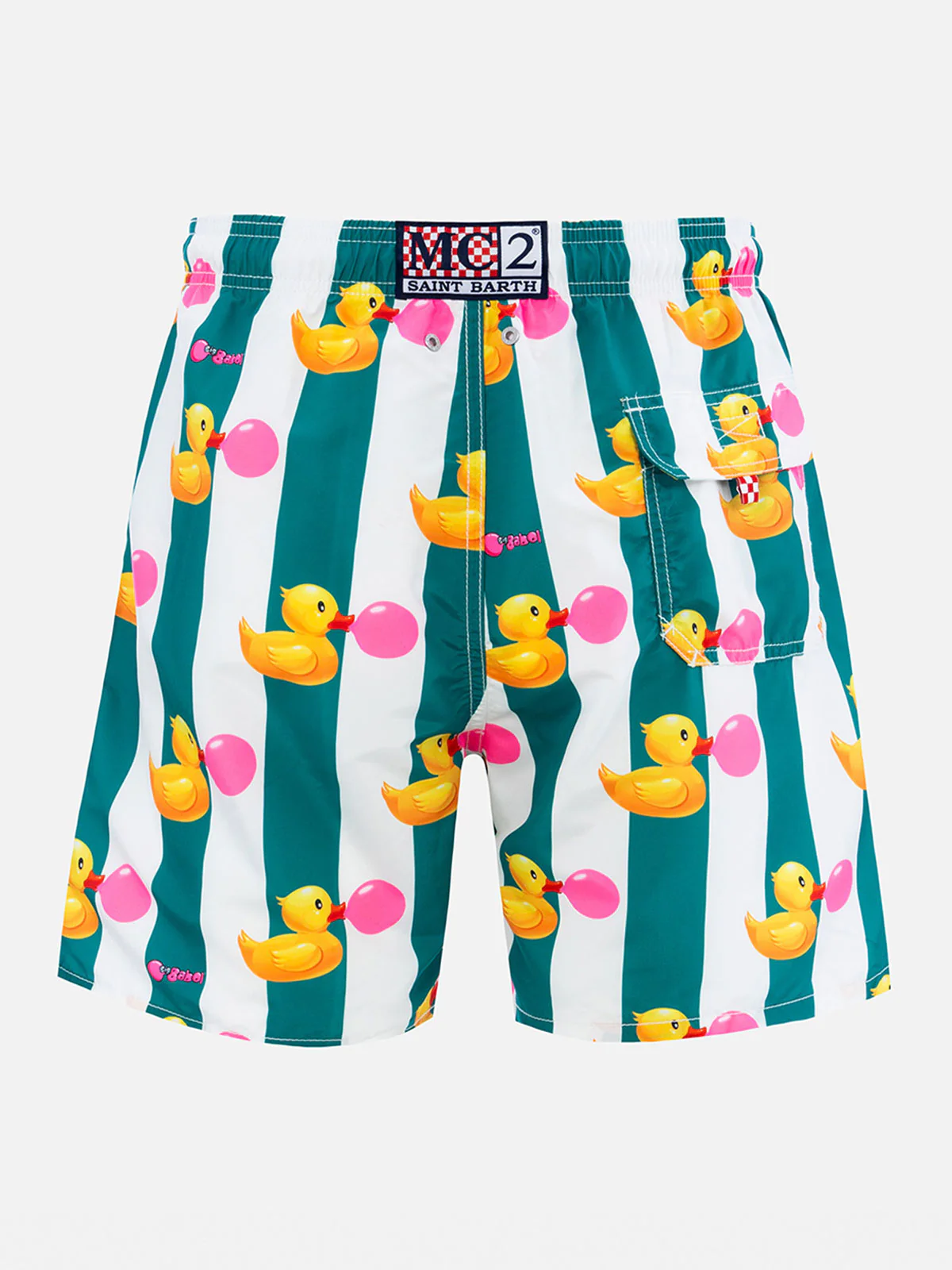 Man mid-length Gustavia swim-shorts with ducky Big Babol print | BIG BABOL SPECIAL EDITION - Image 2