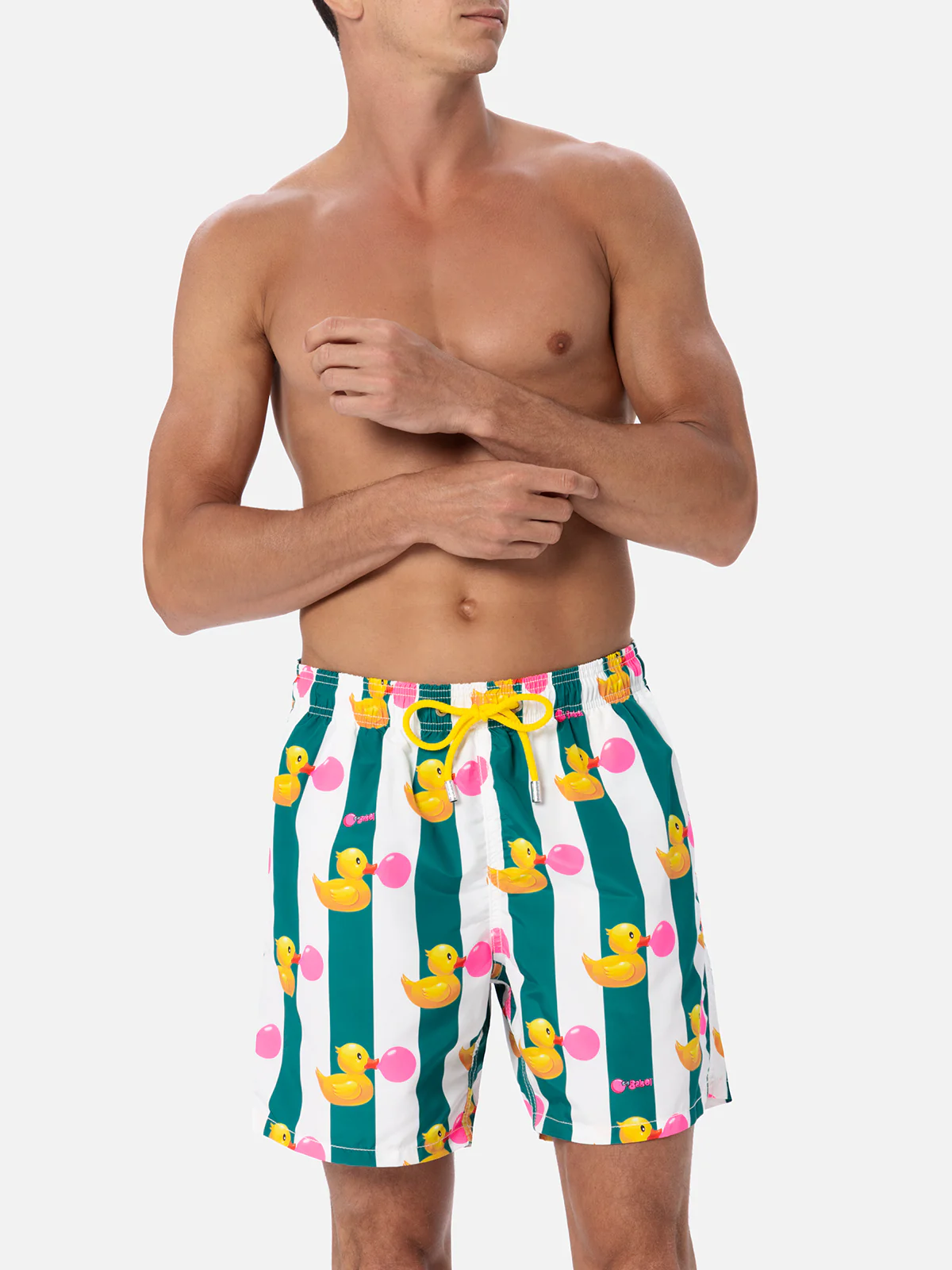 Man mid-length Gustavia swim-shorts with ducky Big Babol print | BIG BABOL SPECIAL EDITION - Image 3