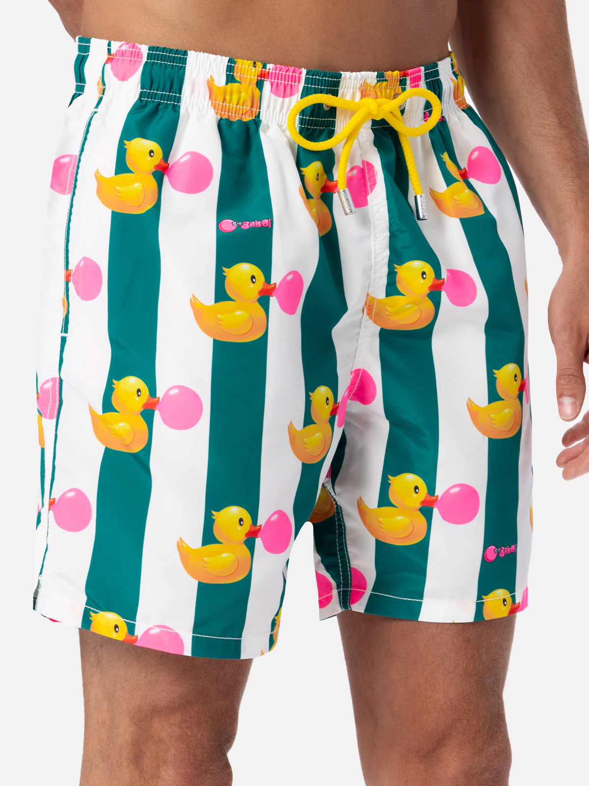 Man mid-length Gustavia swim-shorts with ducky Big Babol print | BIG BABOL SPECIAL EDITION - Image 4
