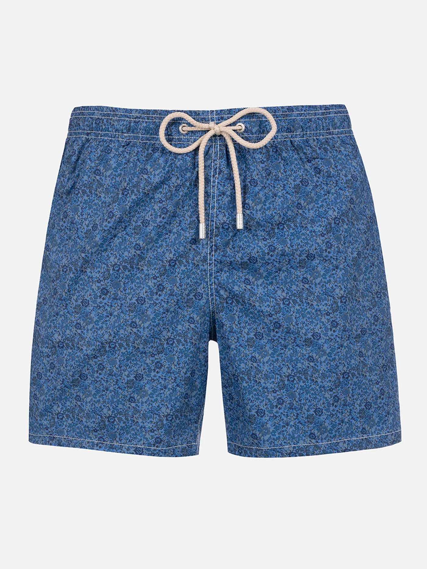 Gustavia swim shorts with Emma & Georgina print | Made with Liberty Fabric