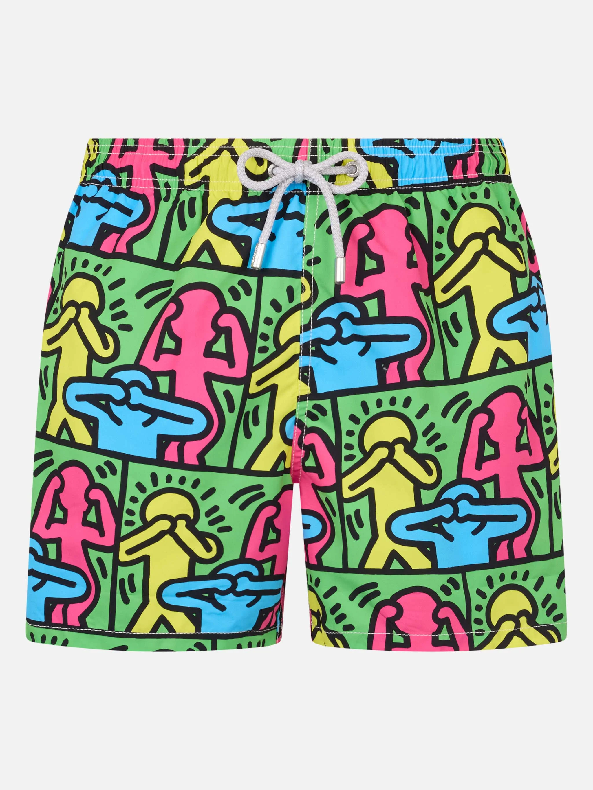Gustavia green Keith Haring People placed print swim shorts | Special Edition