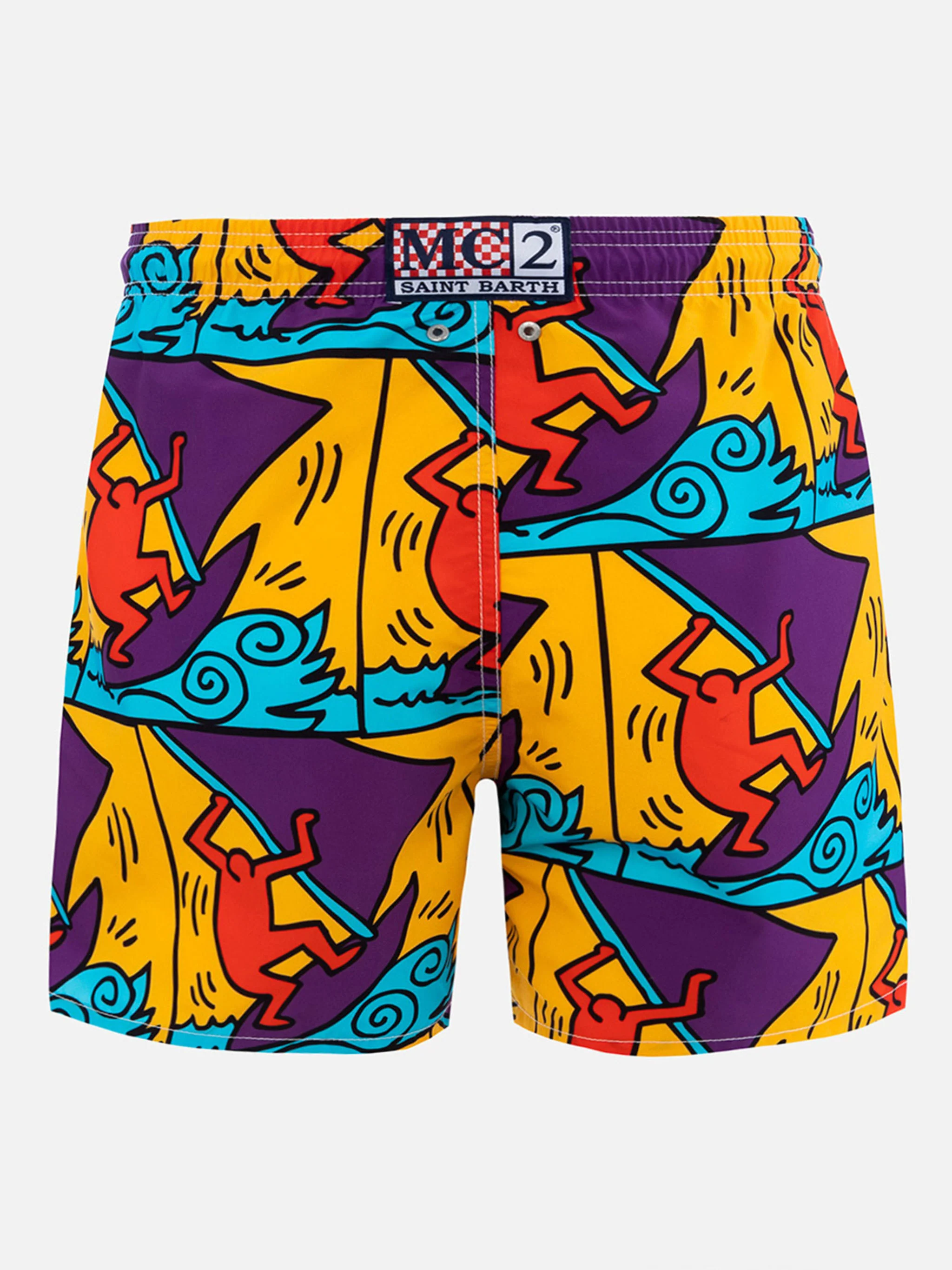 Gustavia yellow Keith Haring Sail placed print swim shorts | Special Edition - Image 2
