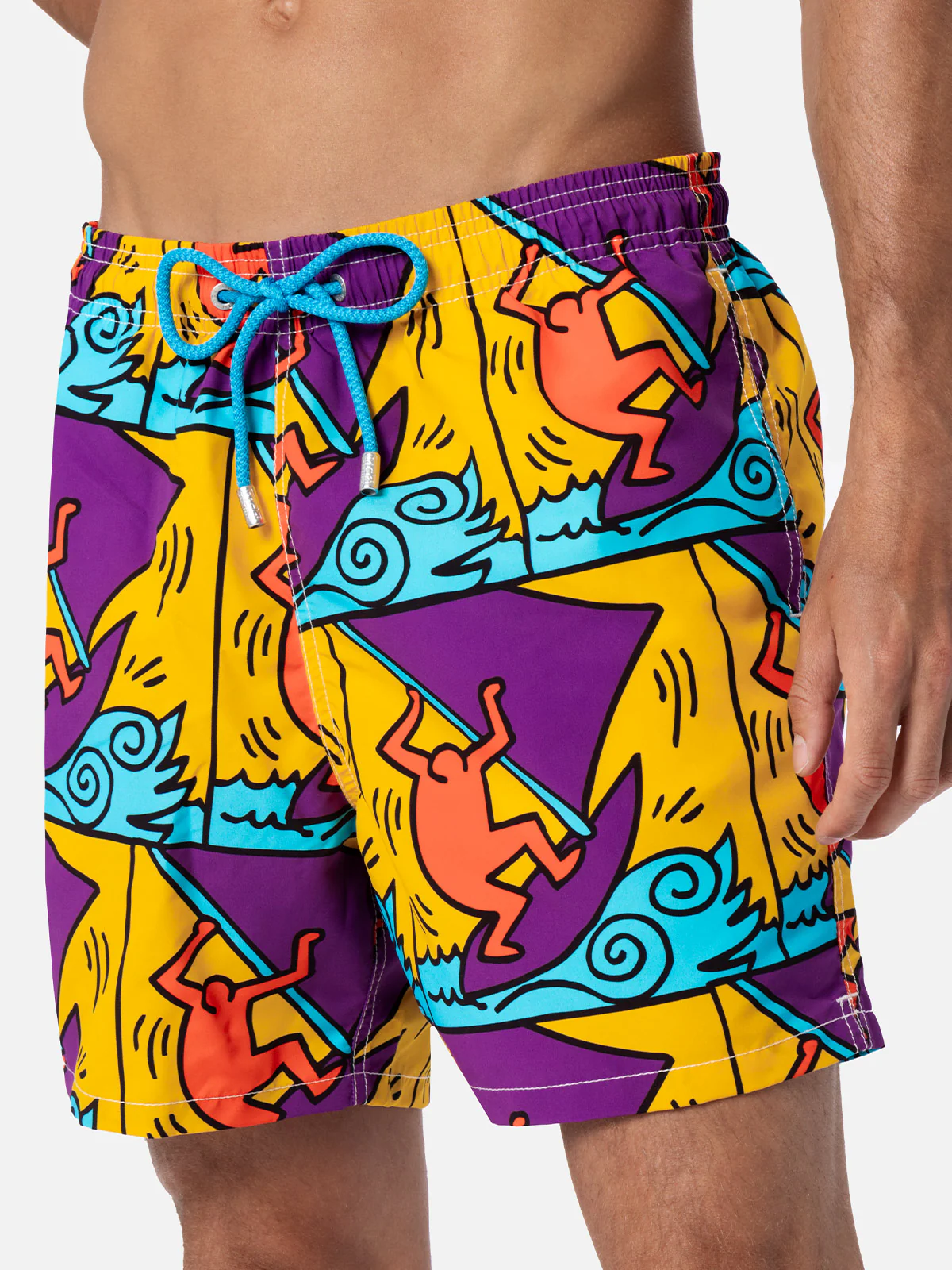 Gustavia yellow Keith Haring Sail placed print swim shorts | Special Edition - Image 4