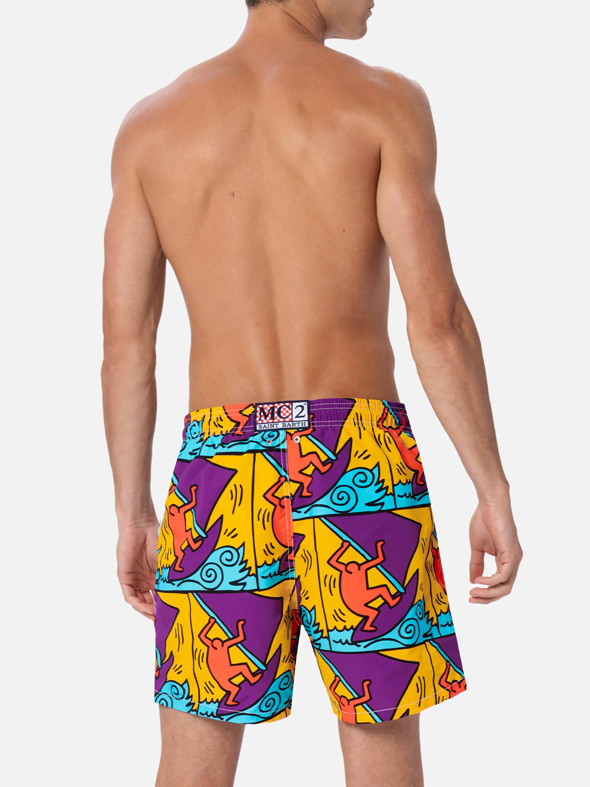 Gustavia yellow Keith Haring Sail placed print swim shorts | Special Edition - Image 5