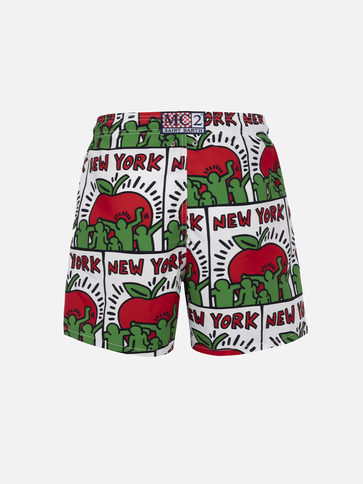 Gustavia white Keith Haring NY placed print swim shorts | Special Edition - Image 2