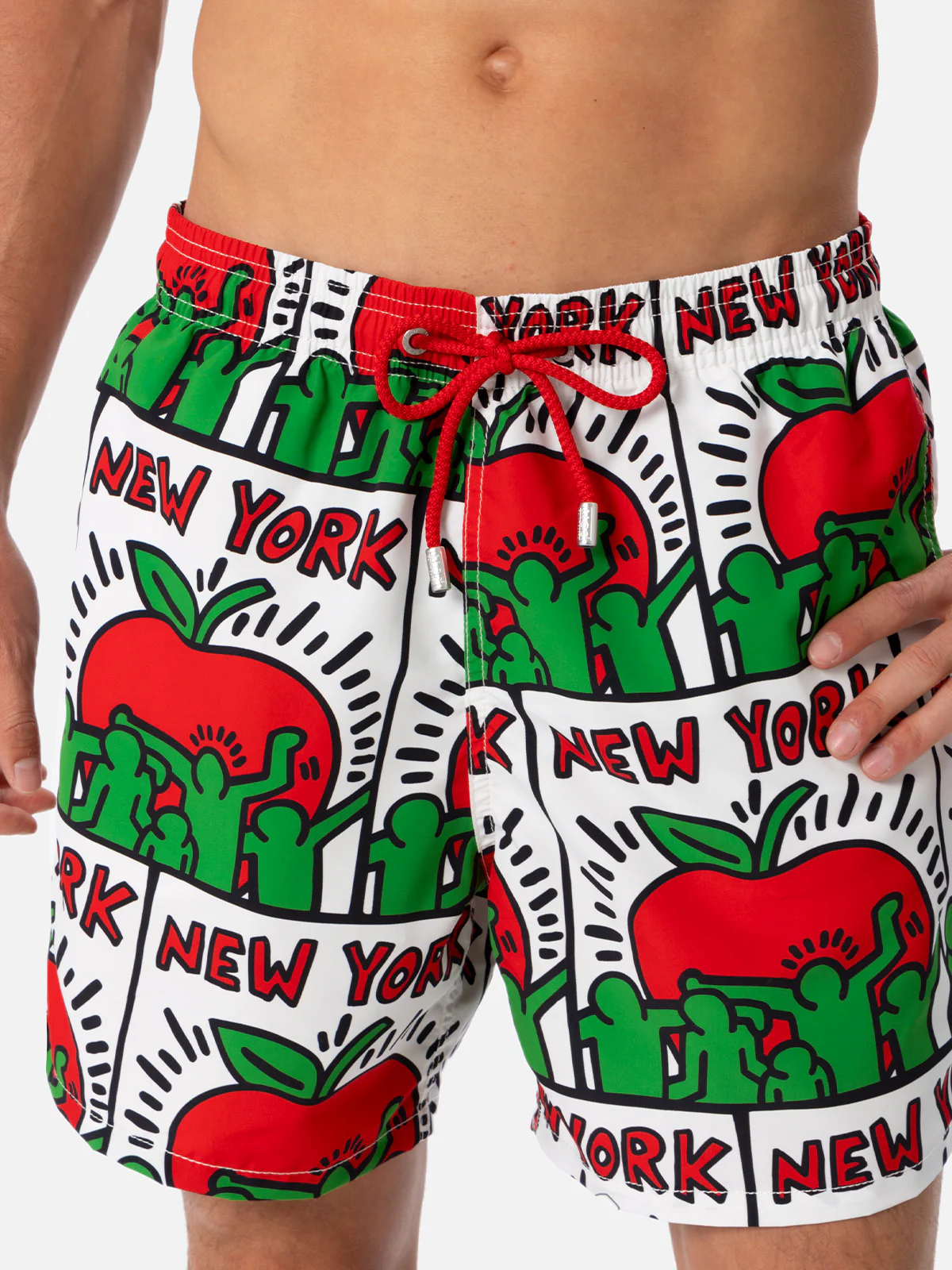 Gustavia white Keith Haring NY placed print swim shorts | Special Edition - Image 3