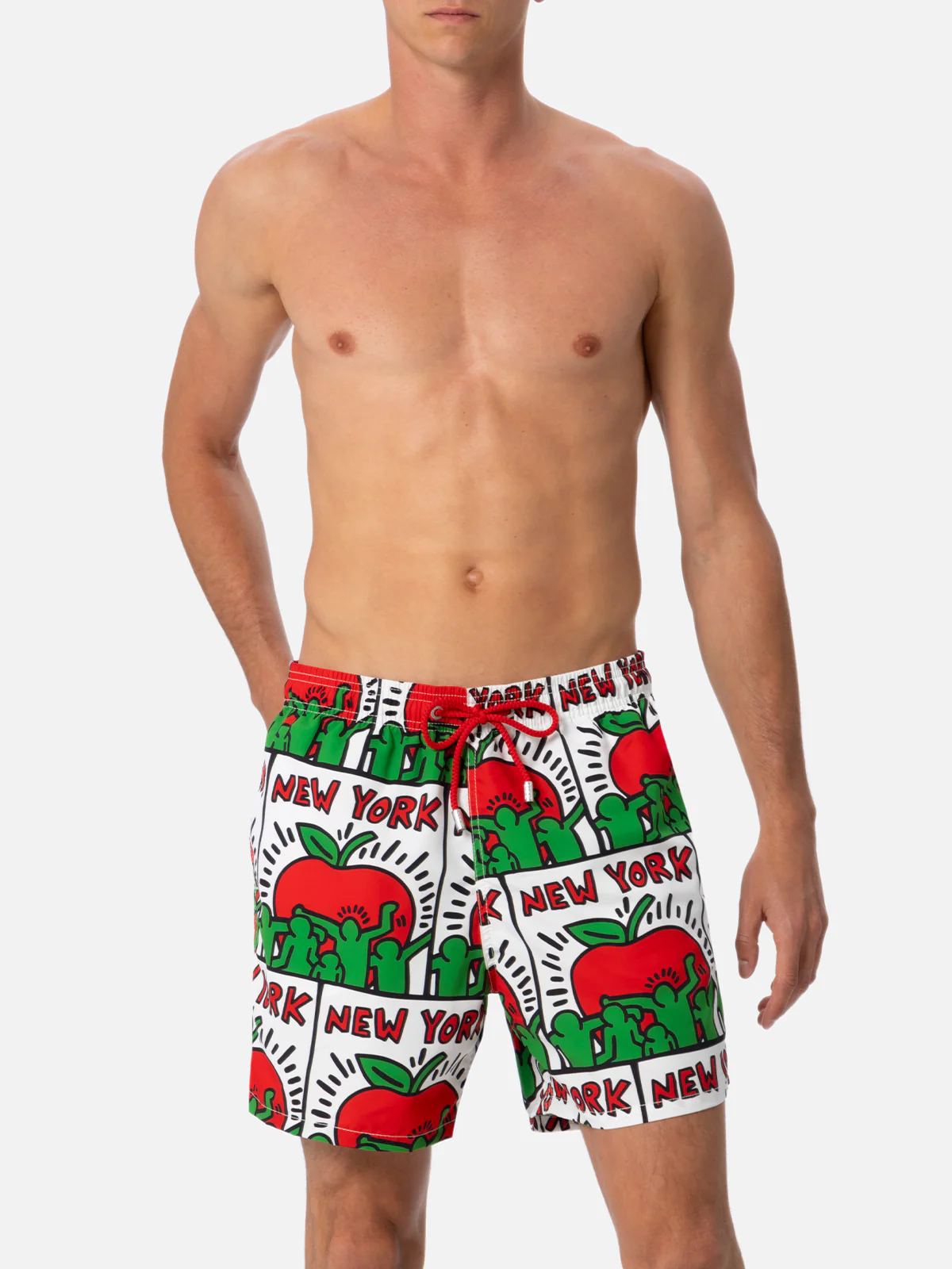 Gustavia white Keith Haring NY placed print swim shorts | Special Edition - Image 4