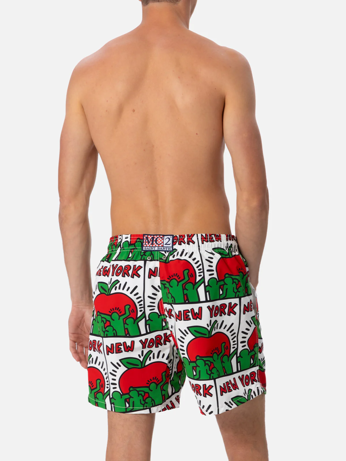 Gustavia white Keith Haring NY placed print swim shorts | Special Edition - Image 5