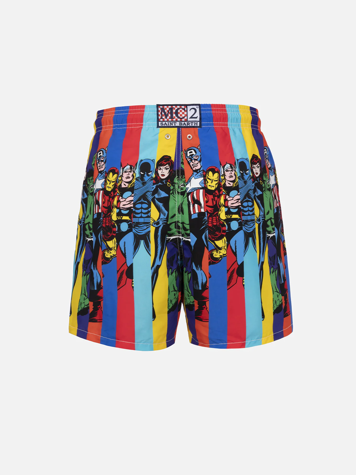 Gustavia multicolor Marvel placed print swim shorts | Special Edition - Image 2