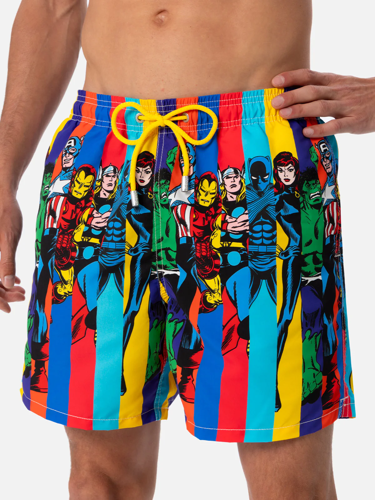 Gustavia multicolor Marvel placed print swim shorts | Special Edition - Image 3