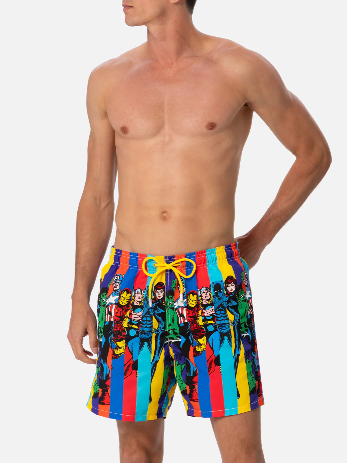Gustavia multicolor Marvel placed print swim shorts | Special Edition - Image 4