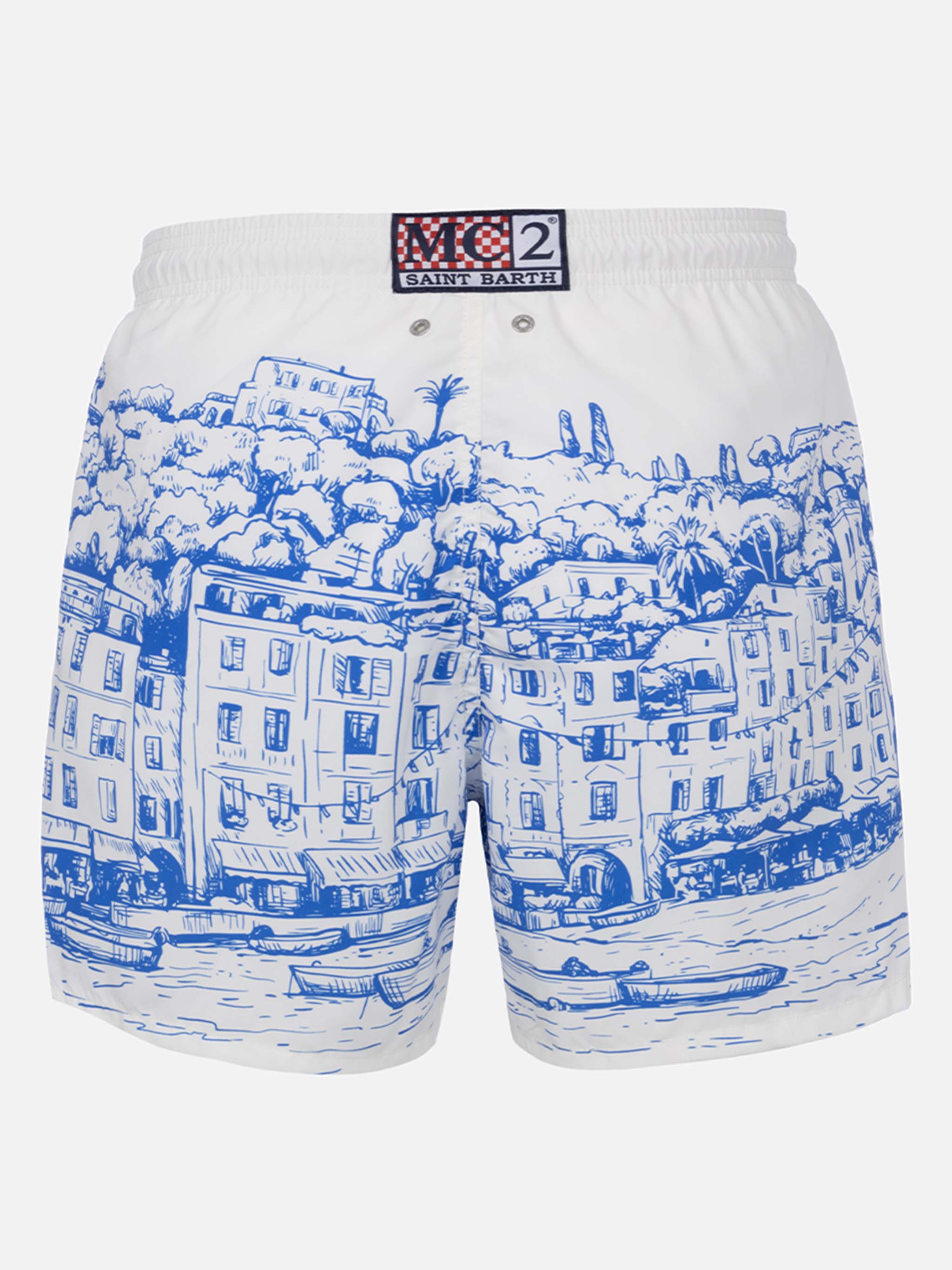 Gustavia white Portofino placed print swim shorts - Image 2