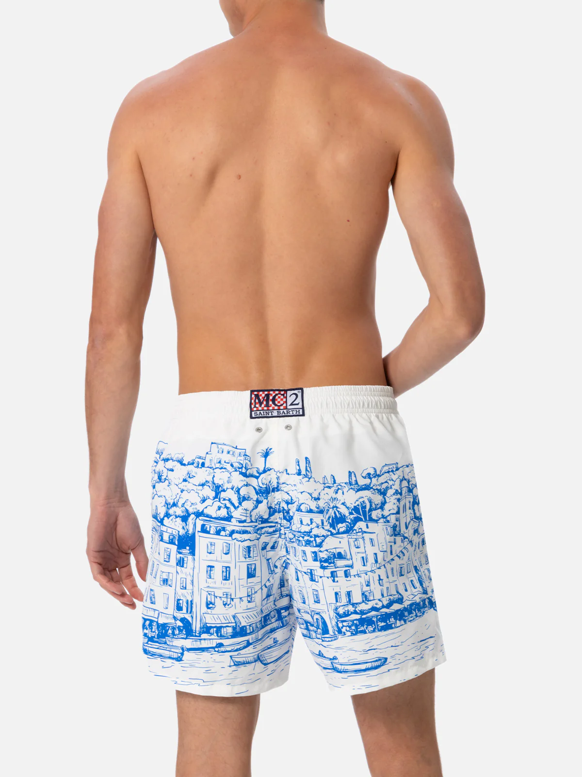 Gustavia white Portofino placed print swim shorts - Image 5