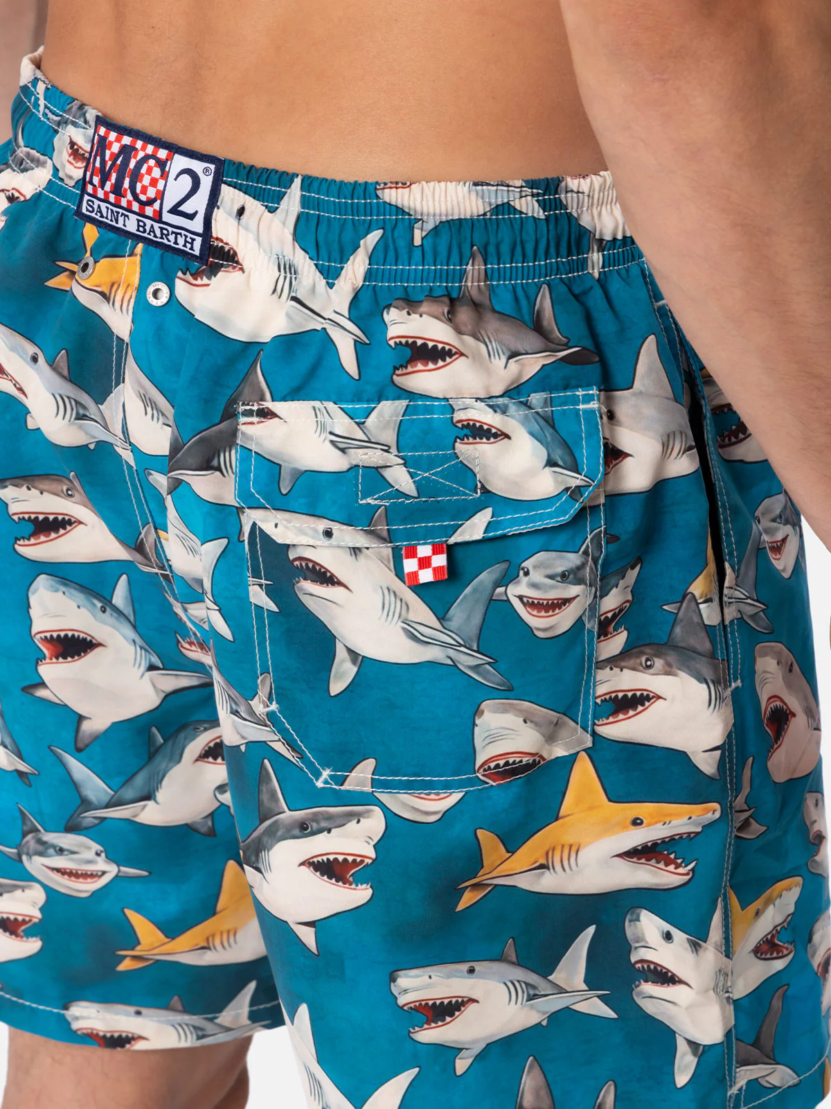 Gustavia swim shorts with shark print | Special Edition - Image 5