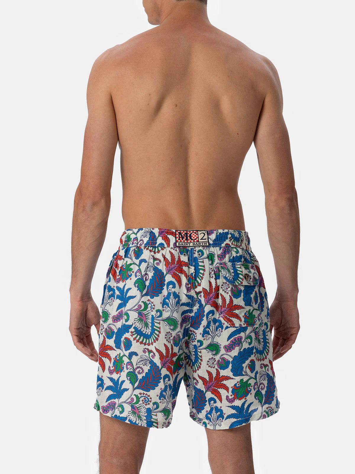 Gustavia floral linen swim shorts - Image 5