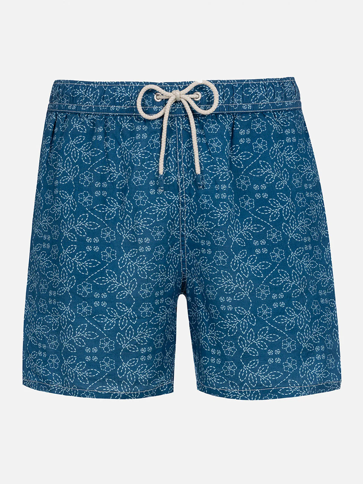 Gustavia sashiko linen swim shorts