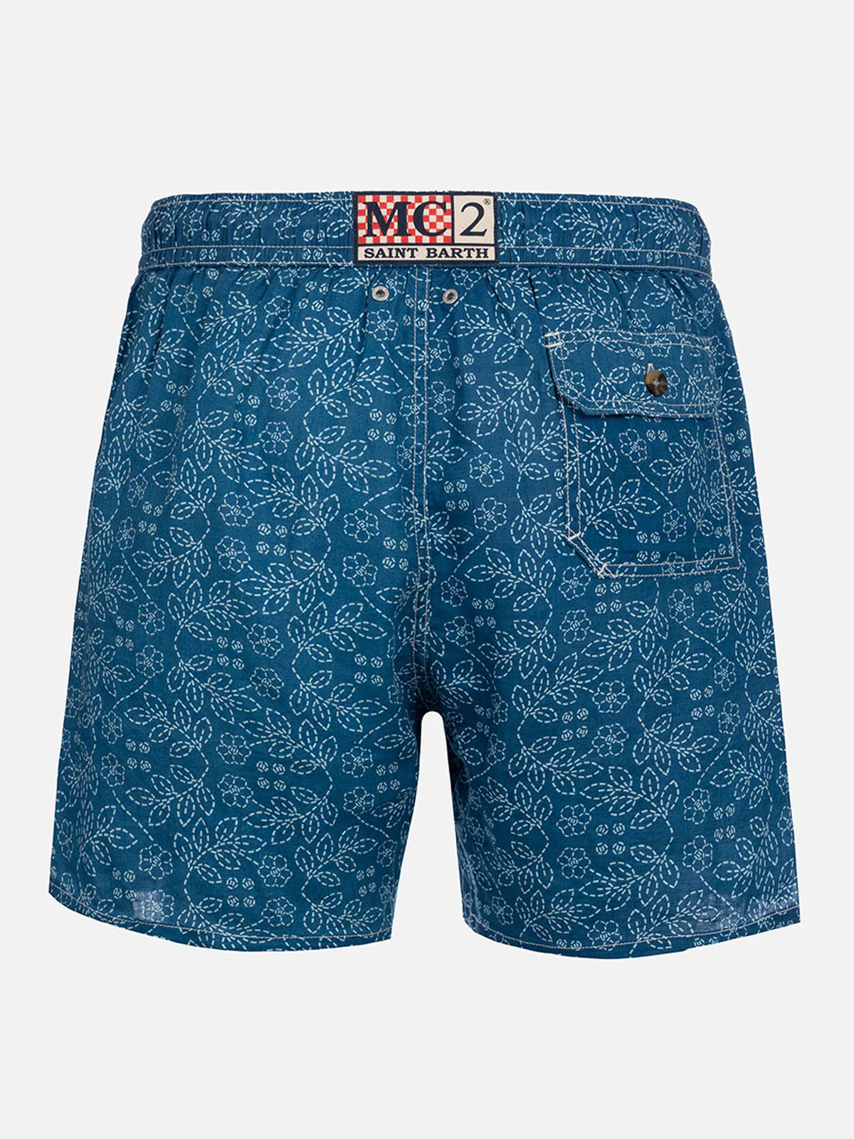 Gustavia sashiko linen swim shorts - Image 2