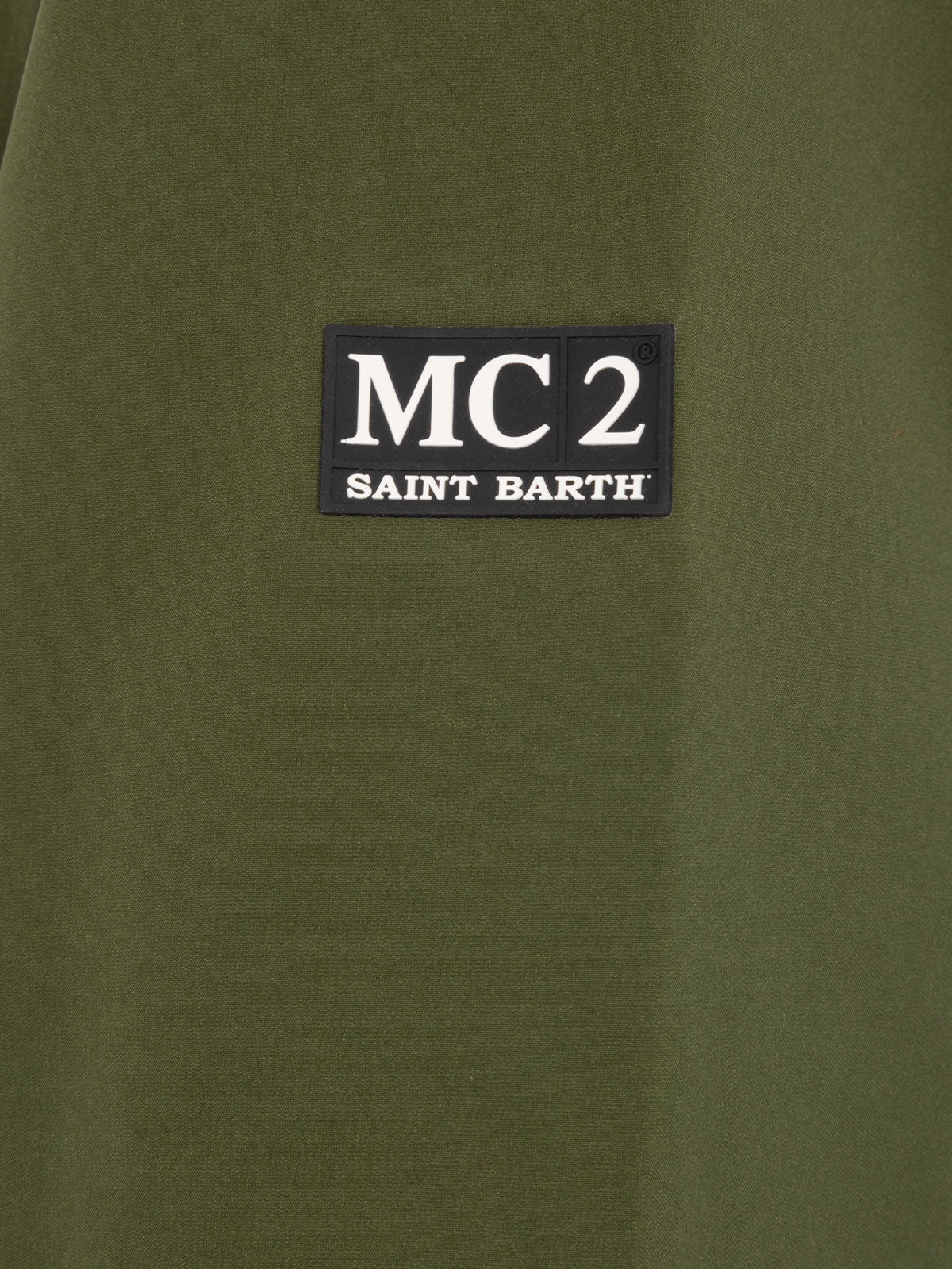 Parson 3 layer technical fabric jacket in military green solid color - Image 7