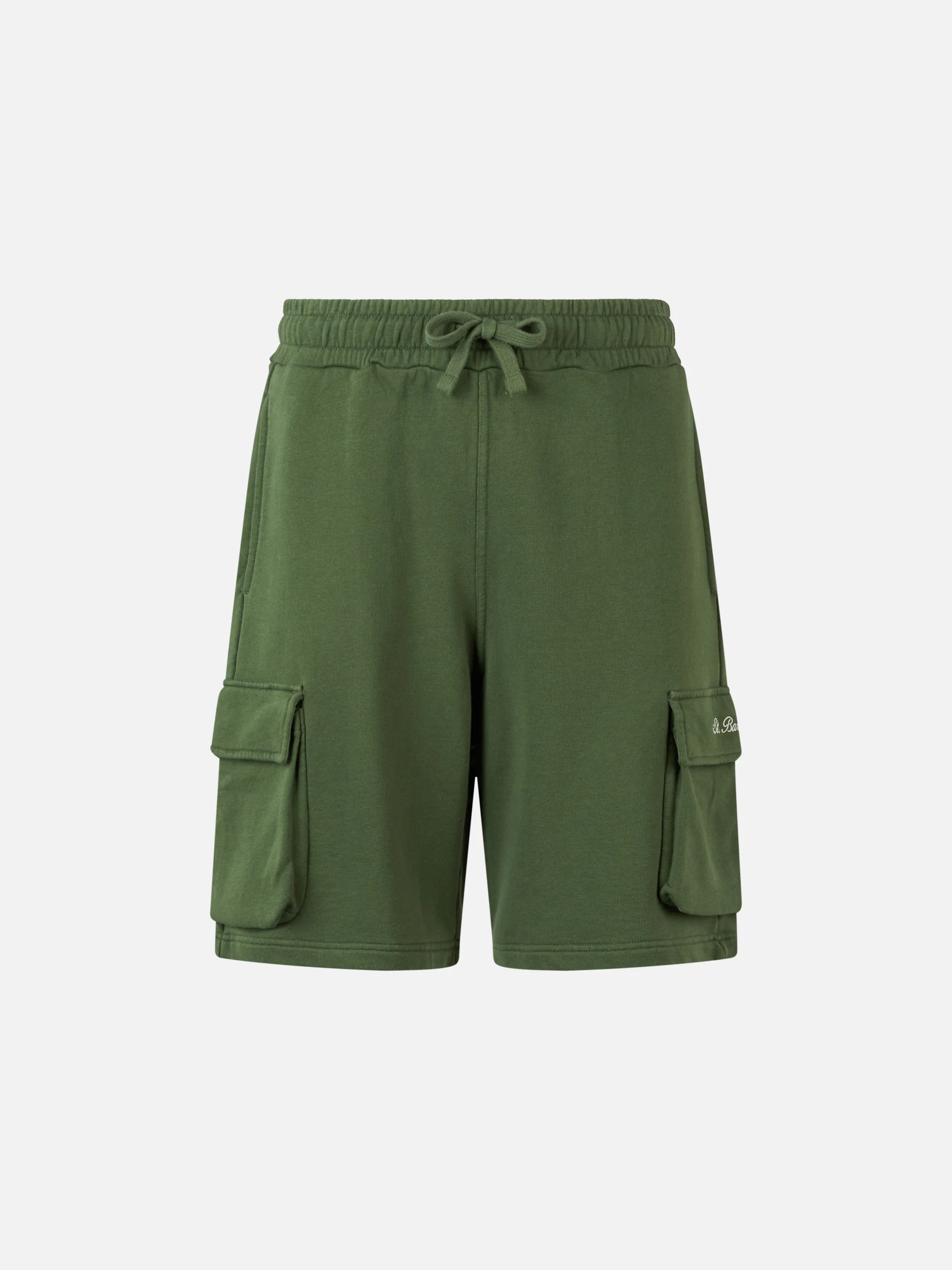 Cargy military green cotton cargo shorts - Image 4