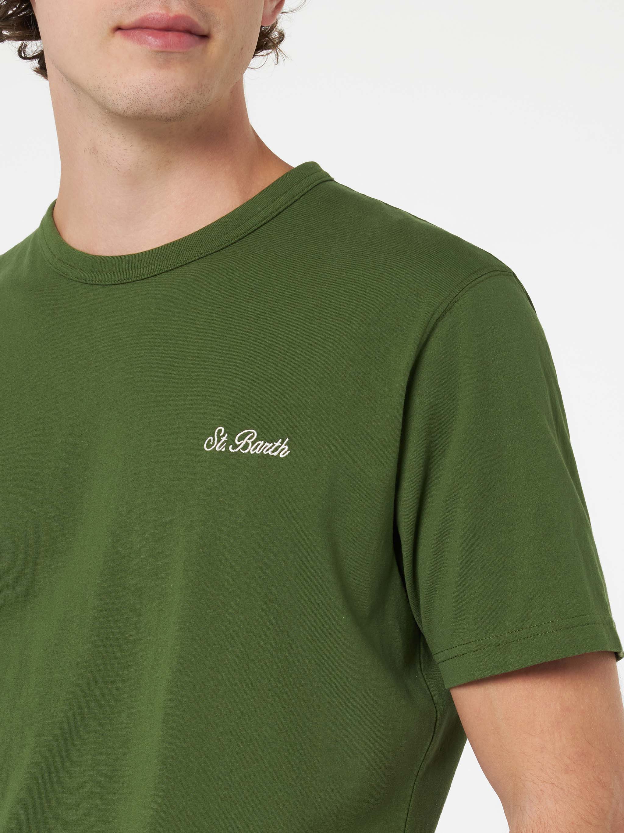 Dover military green cotton t-shirt - Image 2