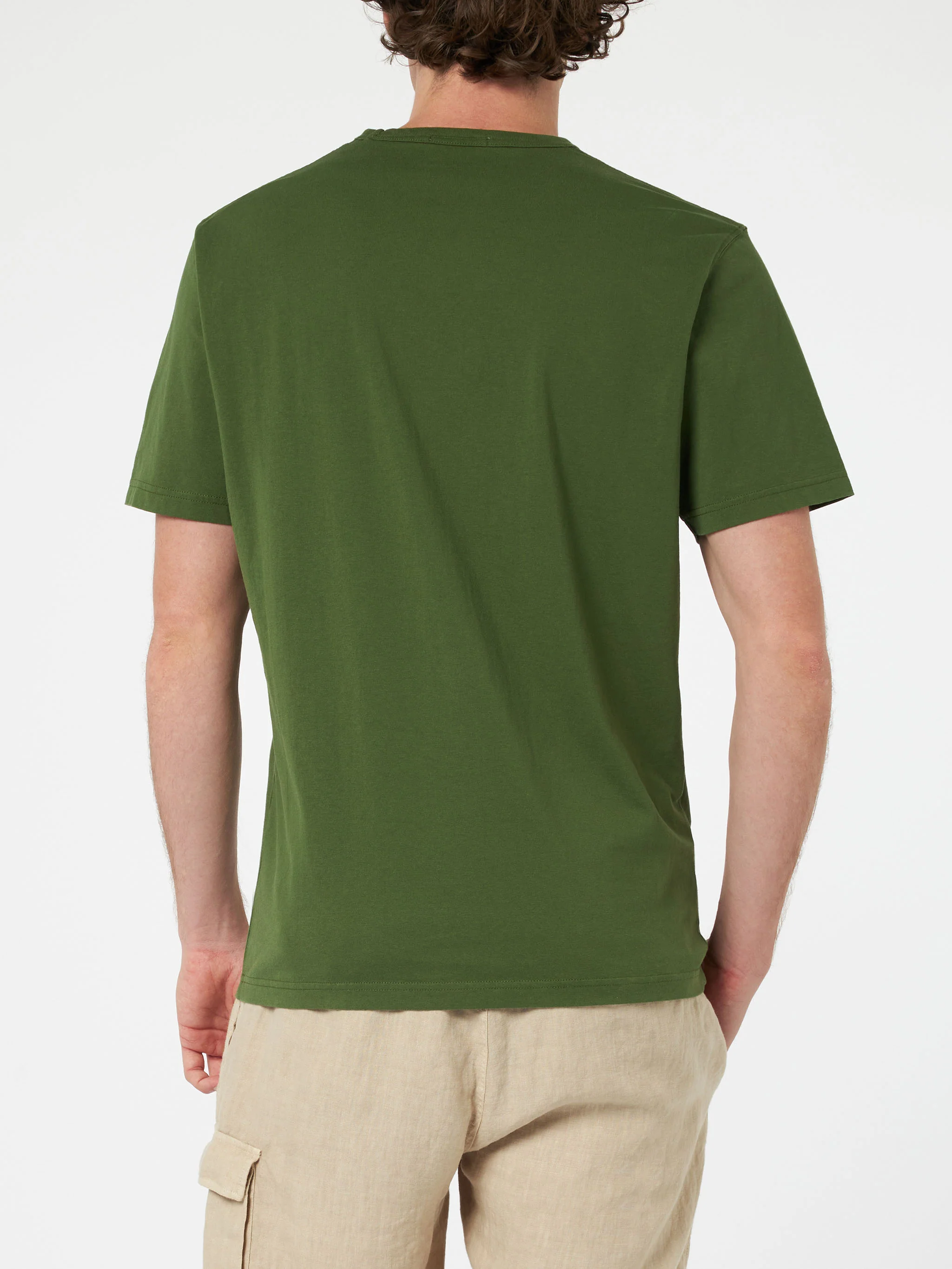 Dover military green cotton t-shirt - Image 4