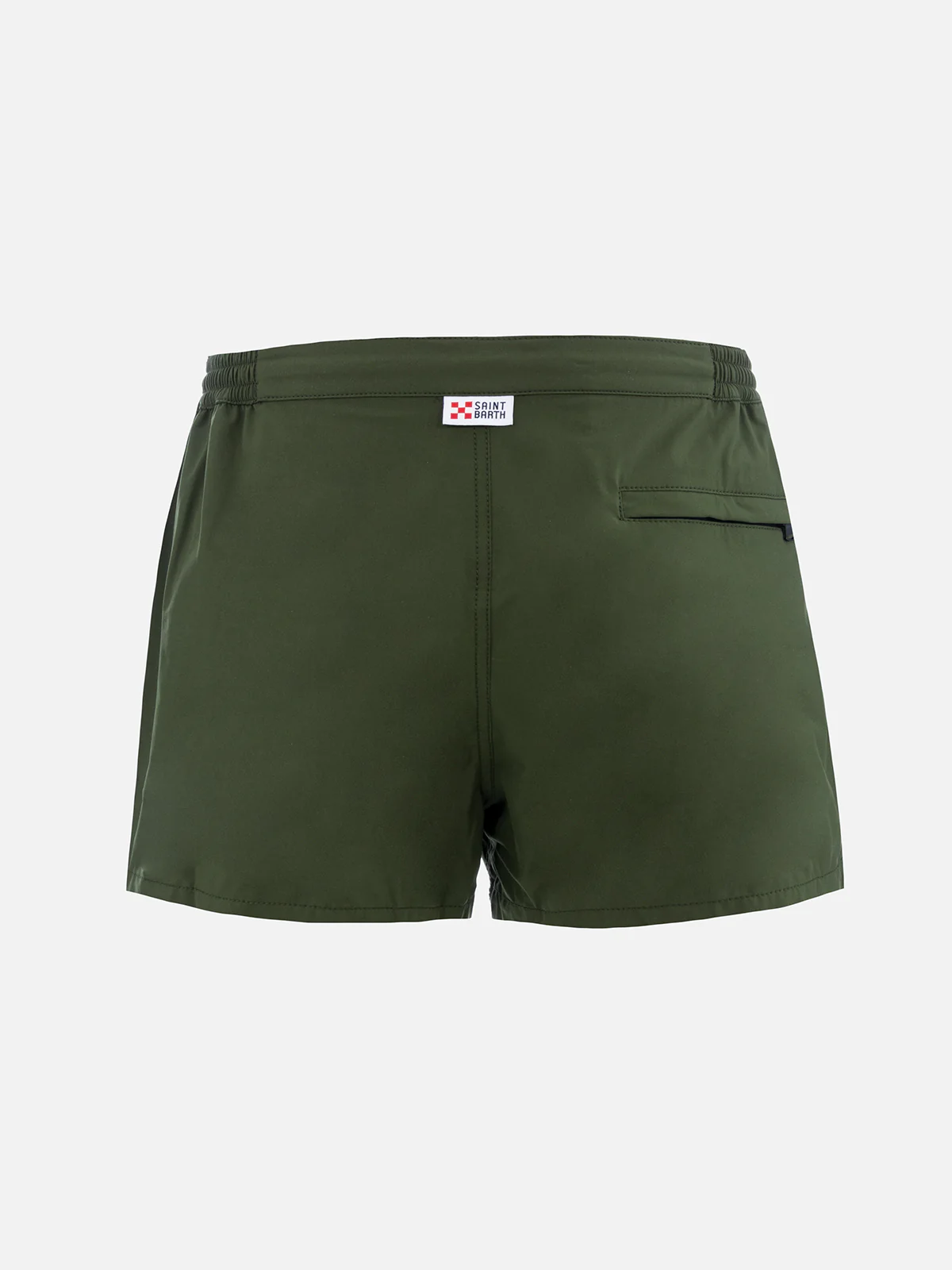 Harrys military green swim shorts in stretch technical fabric - Image 2