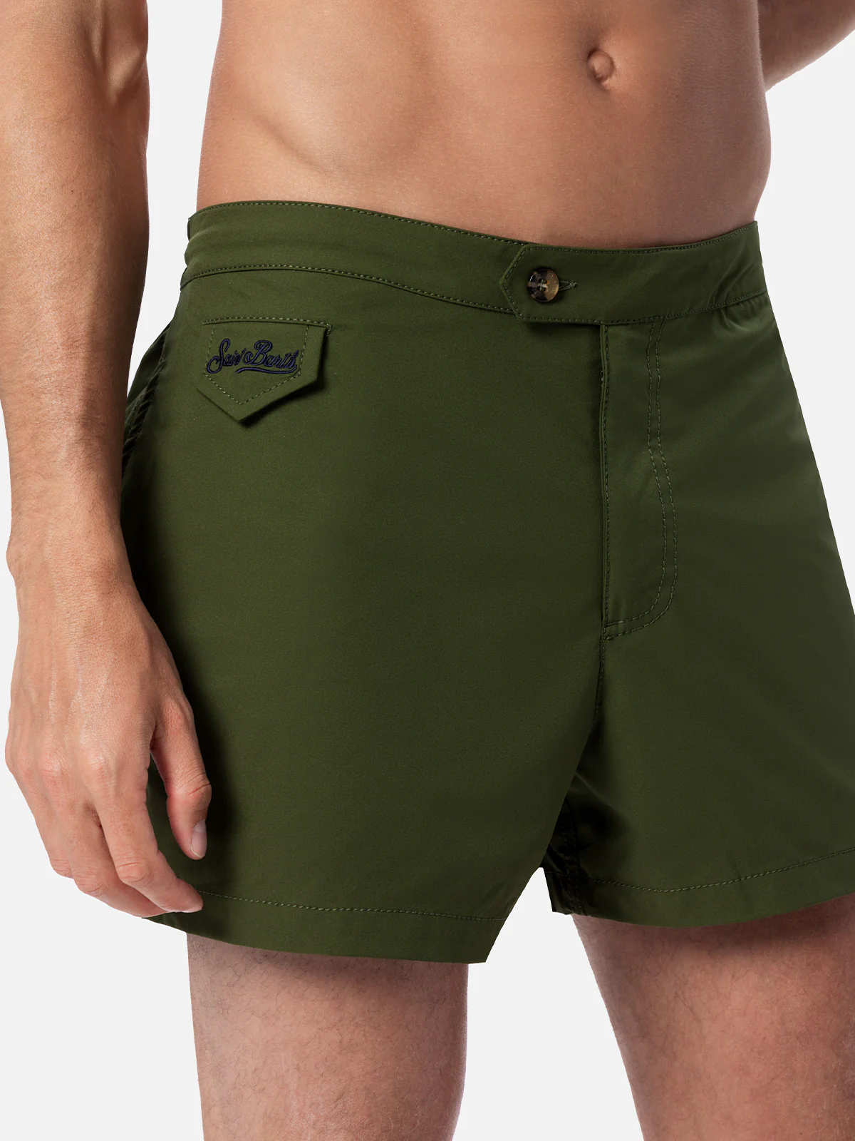 Harrys military green swim shorts - Image 4