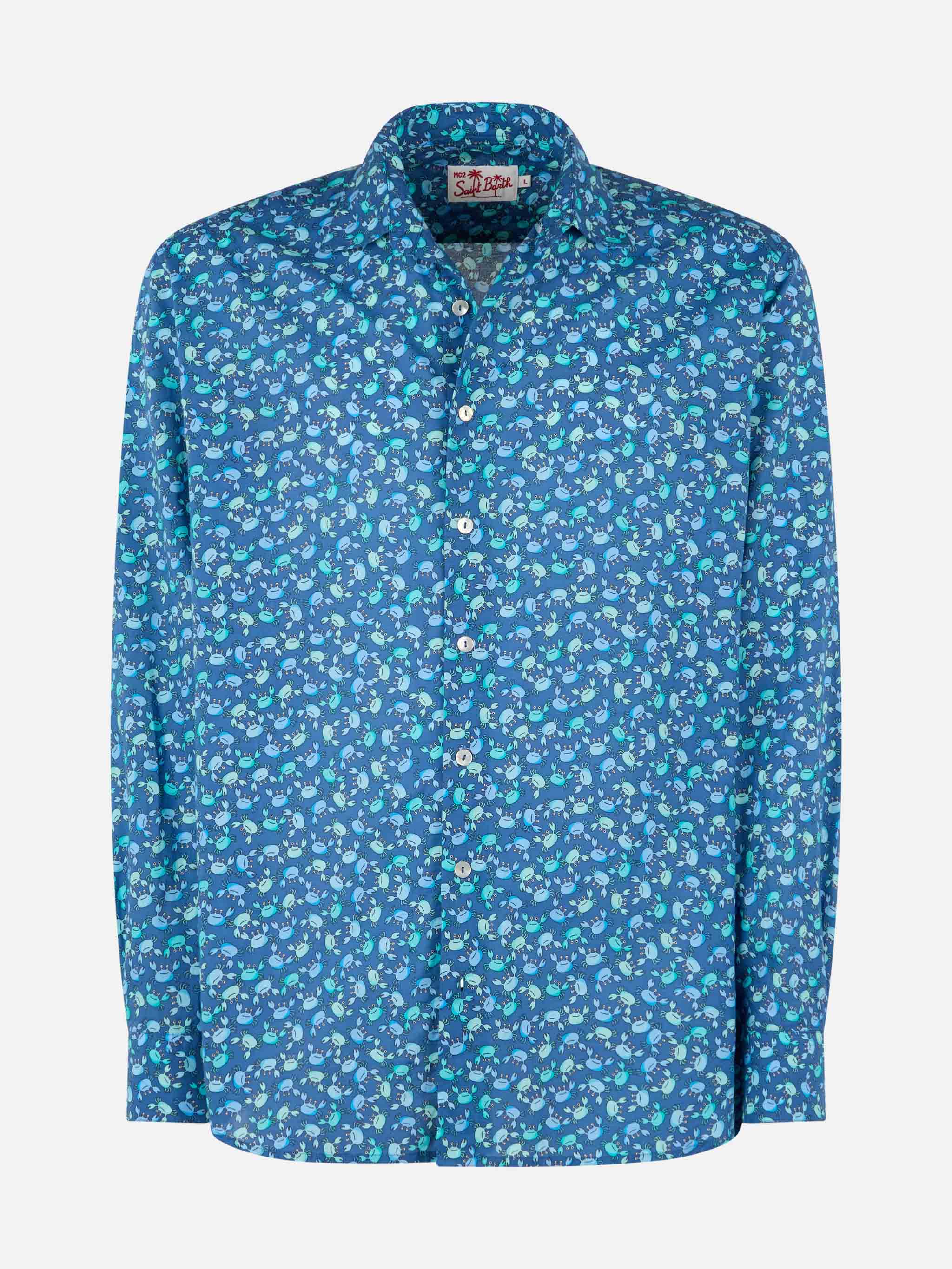 Sikelia multicolor crab print cotton muslin shirt - Image 4