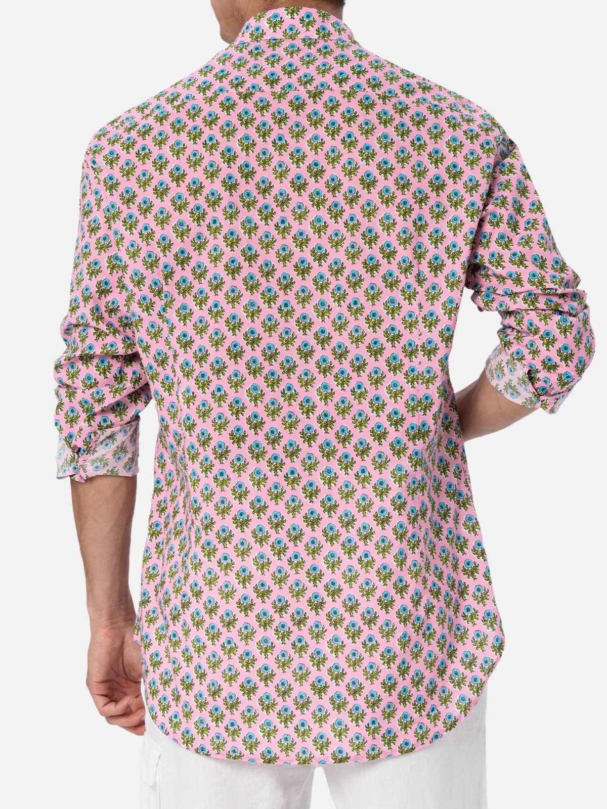 Sikelia multicolor flower print cotton muslin shirt - Image 3