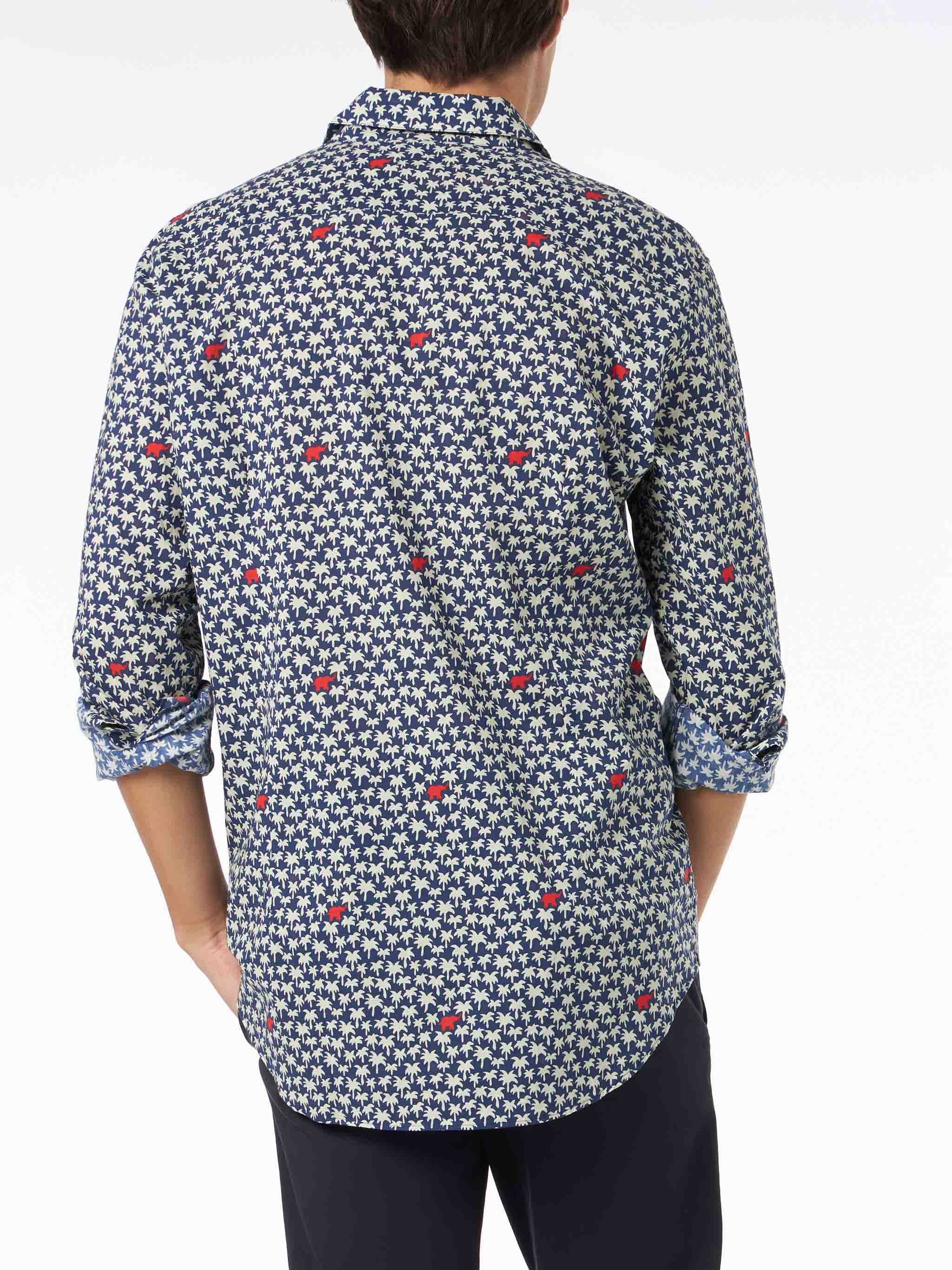 Sikelia muslin cotton shirt with palm print - Image 2