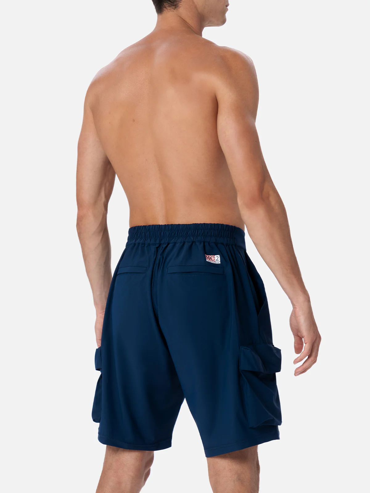 Navy blue technic fabric bermuda shorts Deck - Image 5