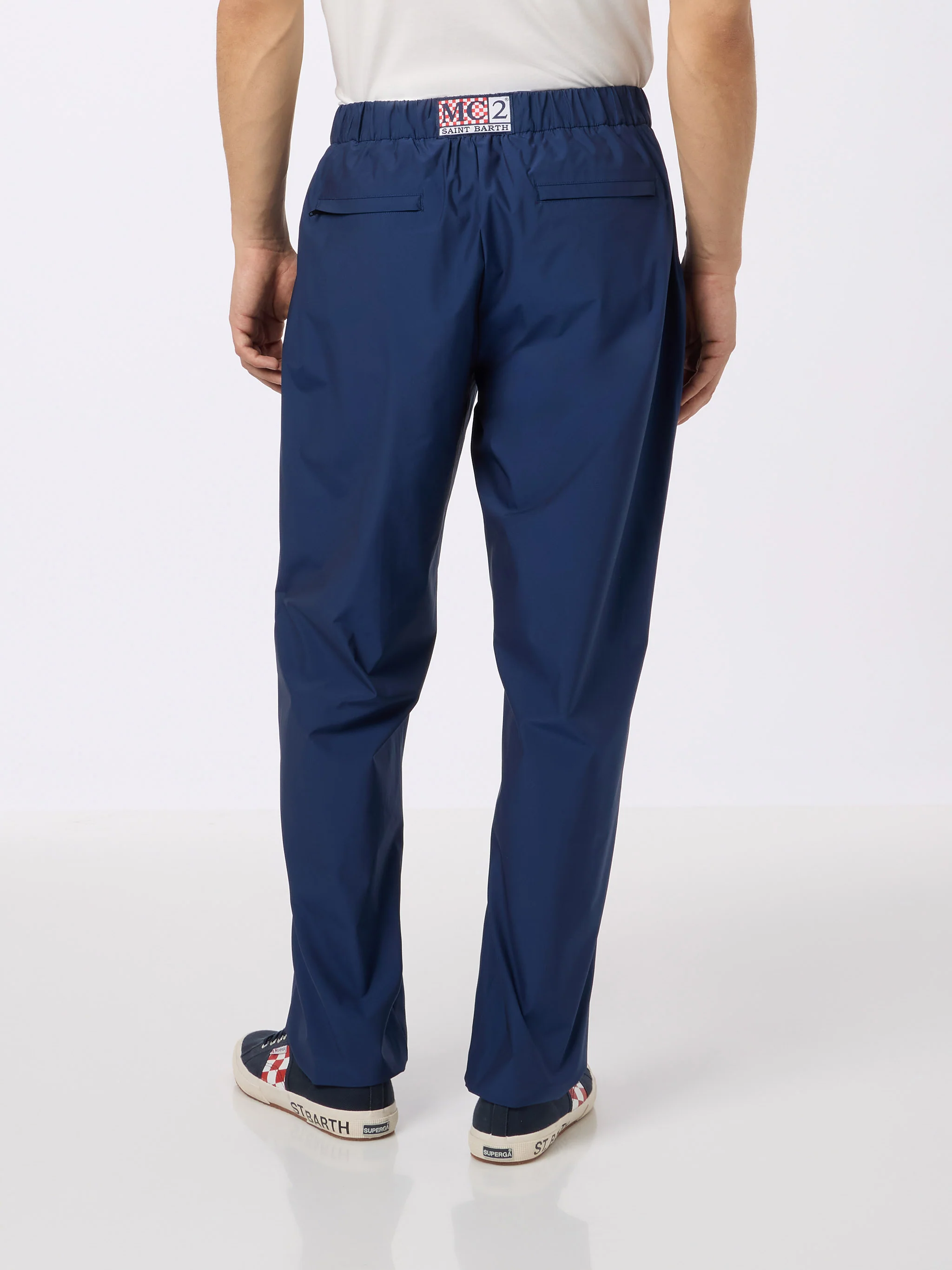 Porter navy blue Solaro technical pants - Image 4