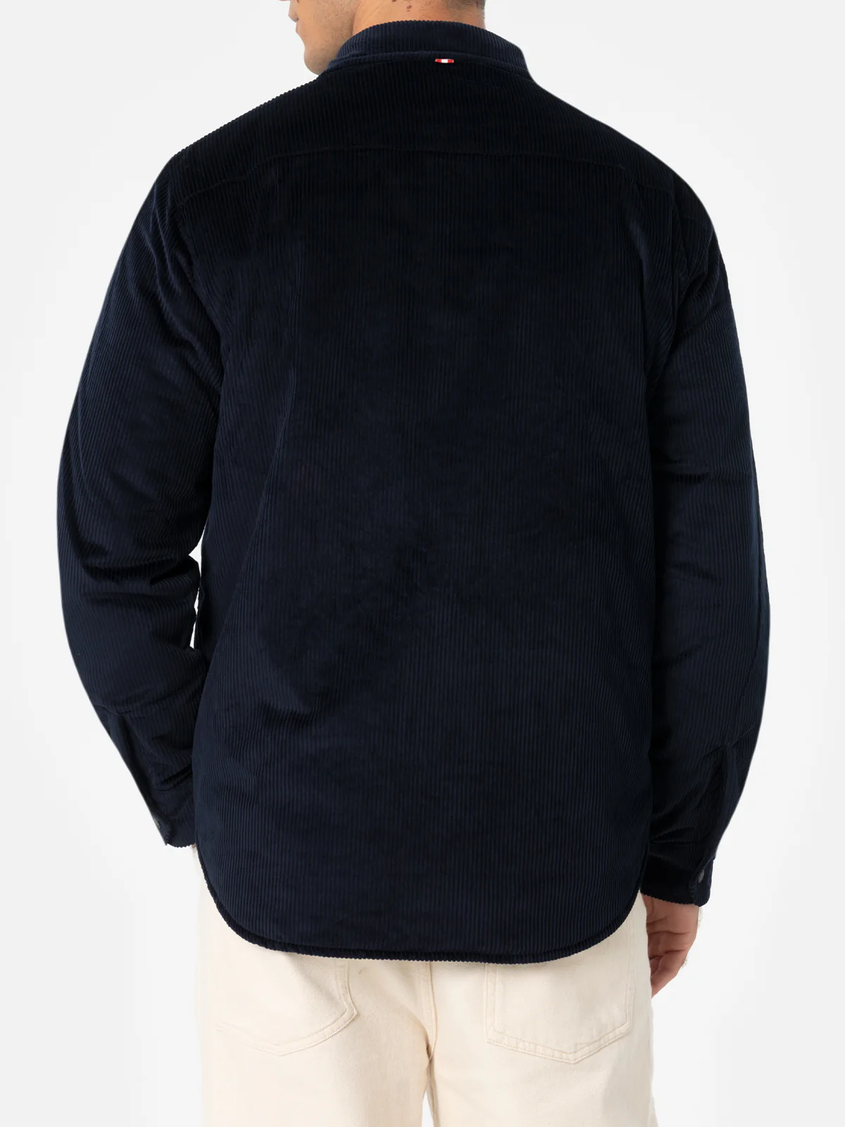 Chalet corduroy overshirt in navy blue solid color - Image 4
